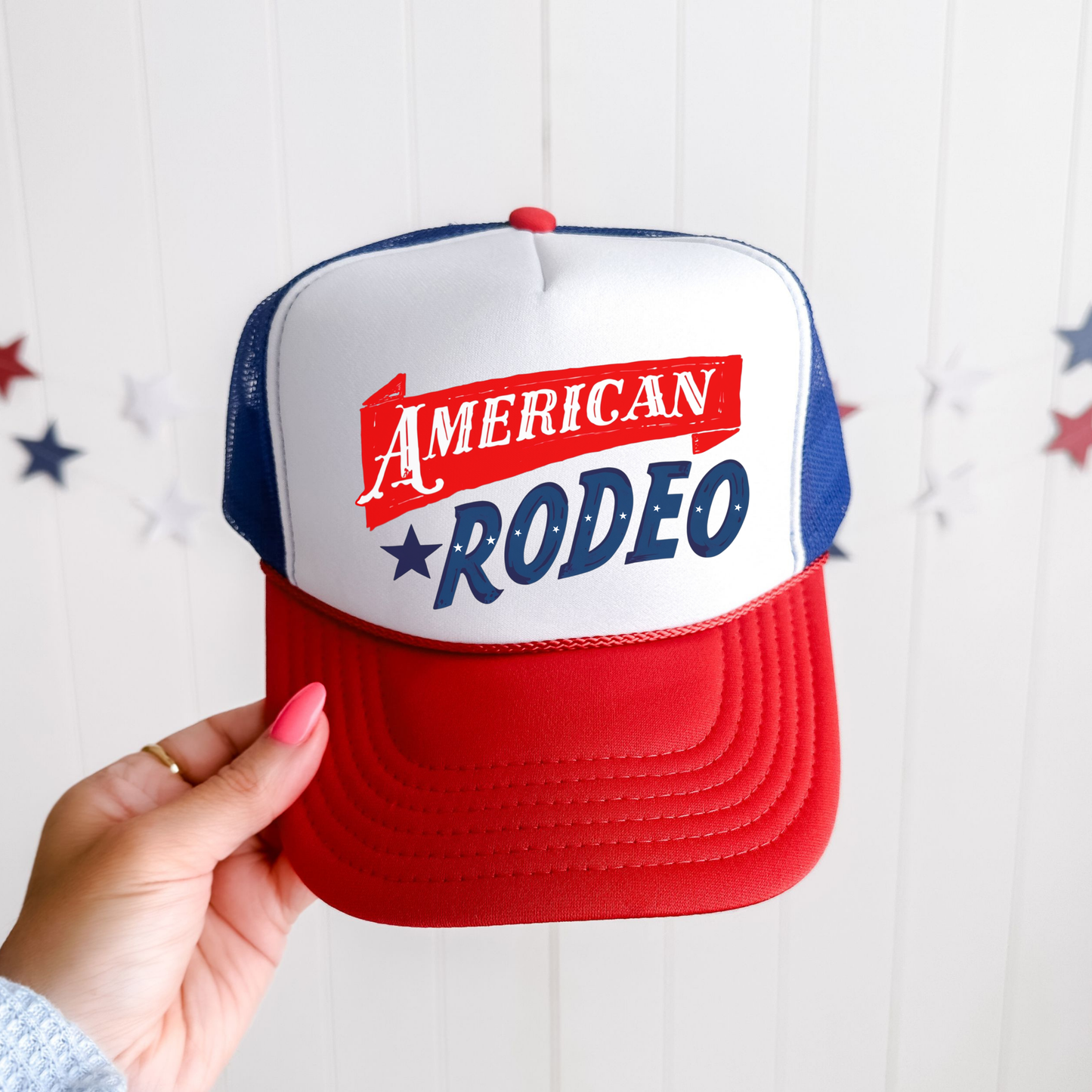 American Rodeo Trucker Hat ๐บ๐ธ Western Foam Snapback