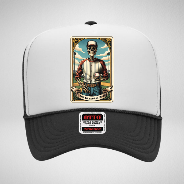 Baseball Dad Trucker Hat ⚾ Skeleton Foam Snapback
