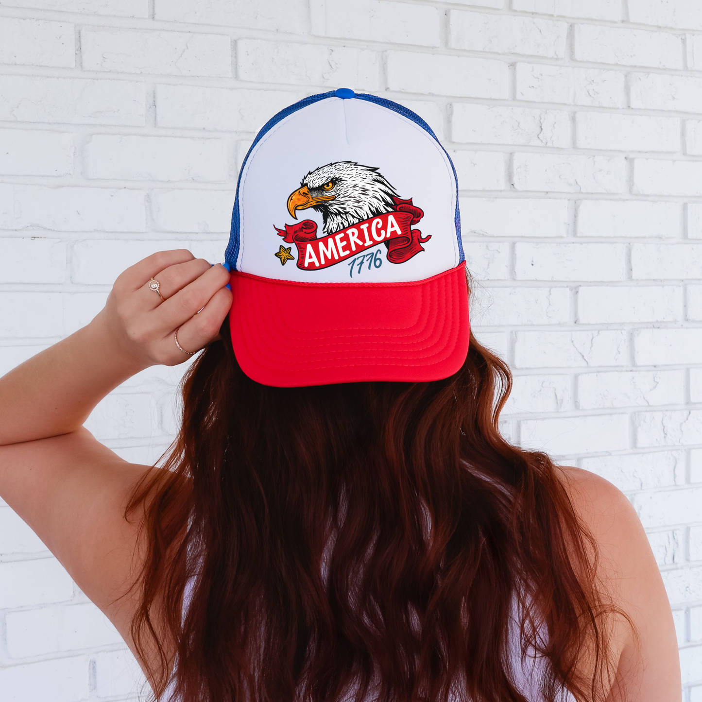 America 1776 Trucker Hat π¦
Bold Bald Eagle Patriotic Cap