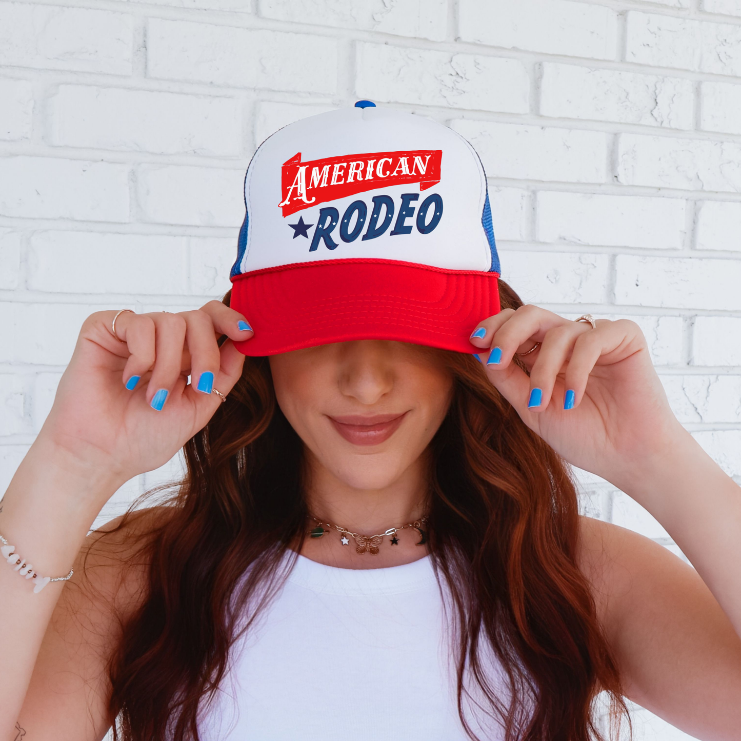 American Rodeo Trucker Hat ๐บ๐ธ Western Foam Snapback