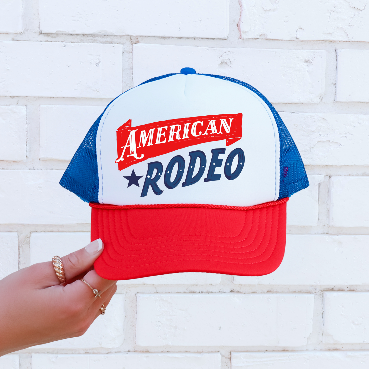American Rodeo Trucker Hat ๐บ๐ธ Western Foam Snapback