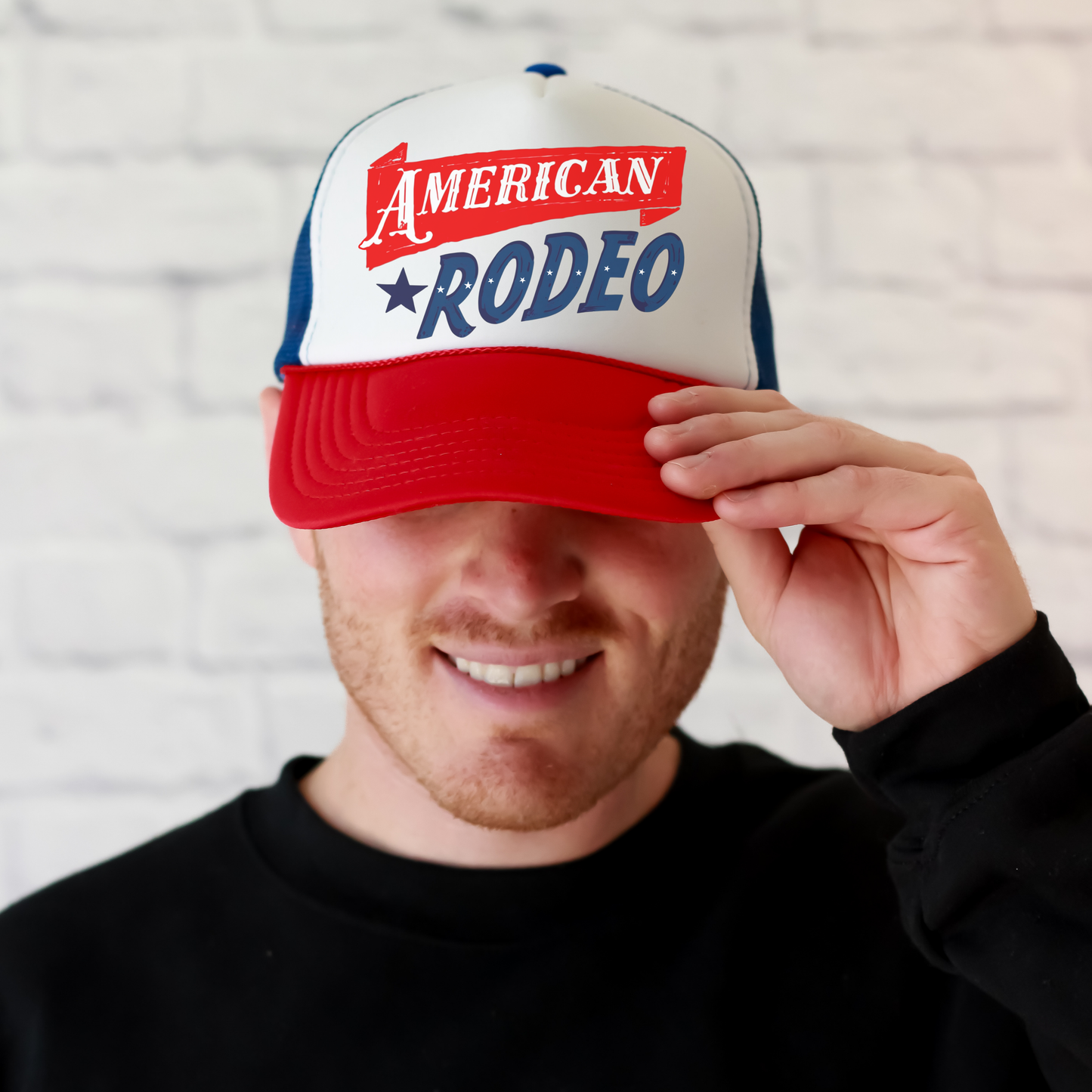 American Rodeo Trucker Hat ๐บ๐ธ Western Foam Snapback