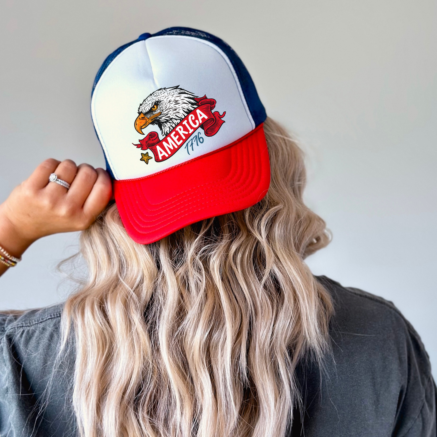 America 1776 Trucker Hat π¦
Bold Bald Eagle Patriotic Cap