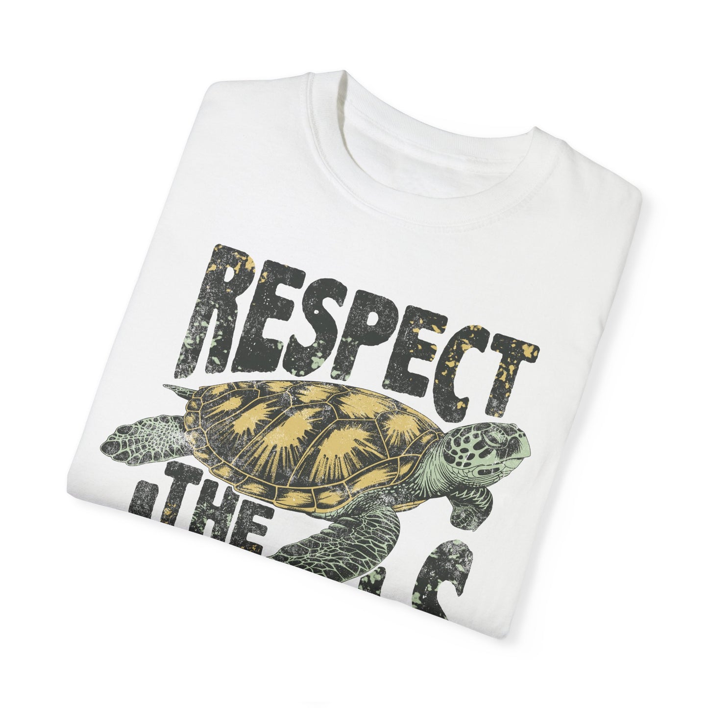 Respect The Locals TShirt, Island Life, Summer Tee, Sea Turtle Lover, Ocean, Wildlife - Unisex Garment-Dyed T-shirt, Island Tee, Beach