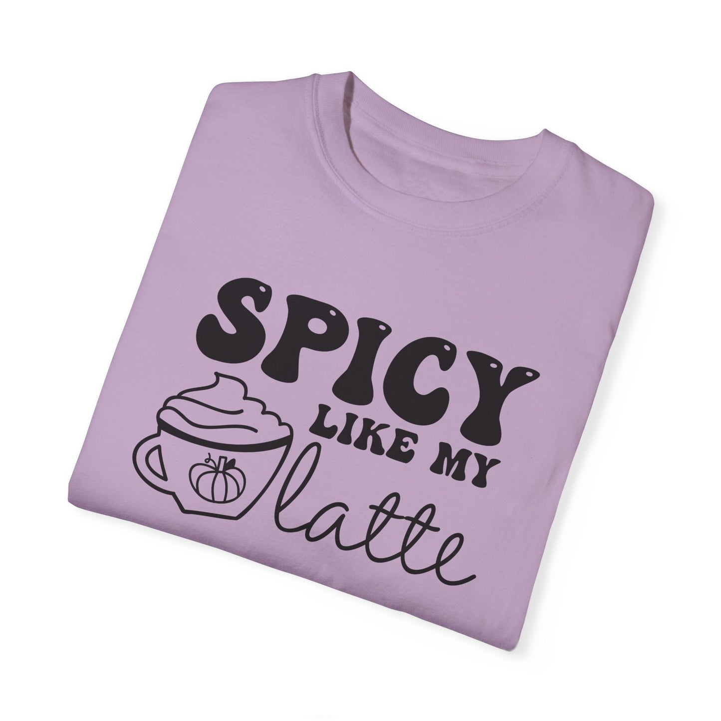 Spicy Like My Latte Shirt, Trendy Fall Women's Tshirt, Funny Graphic Tee, Autumn, Cozy , Comfy Coffee Shirt, Cute Fall Crewneck T-shirt, PSL