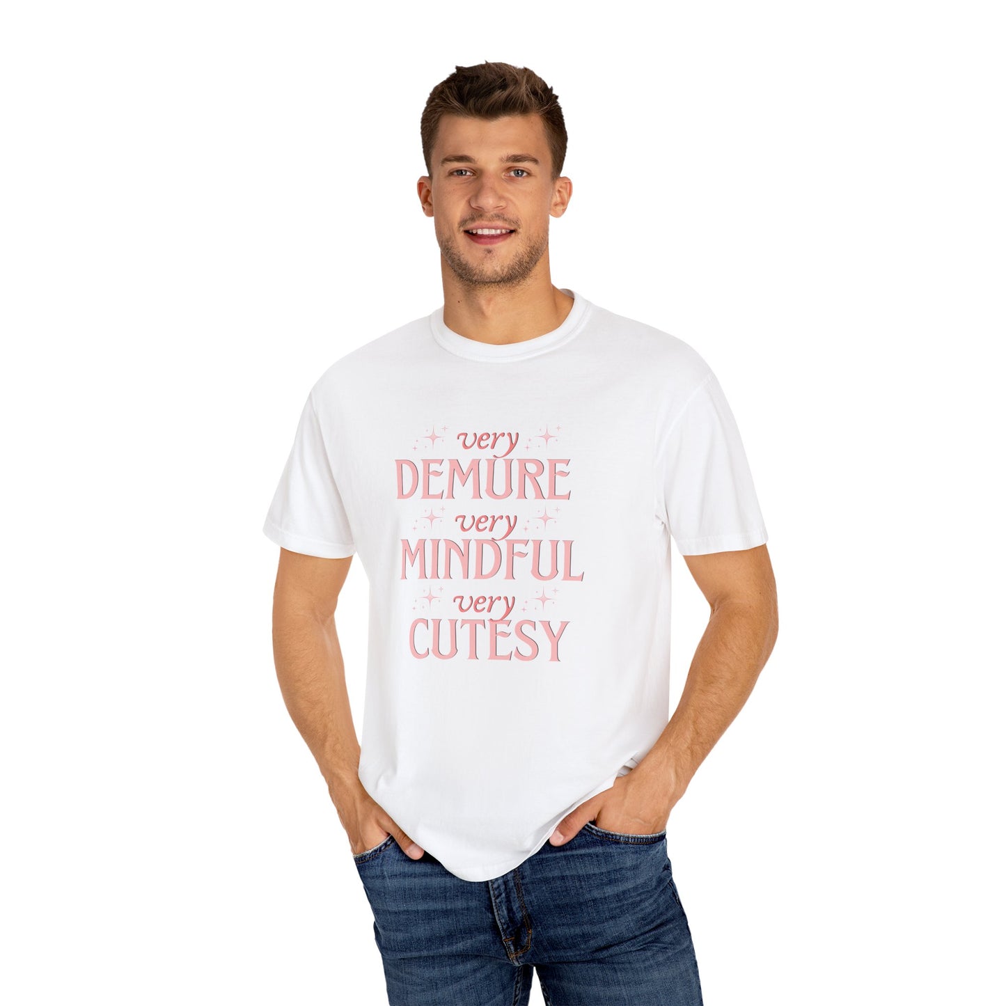 Very Demure, Very Mindful, Very Cutesy, Trendy Womens T-shirt, Trending Graphic Tee, Gift For Her, Cute Womens Creneck Shirt, Funny Shirts,