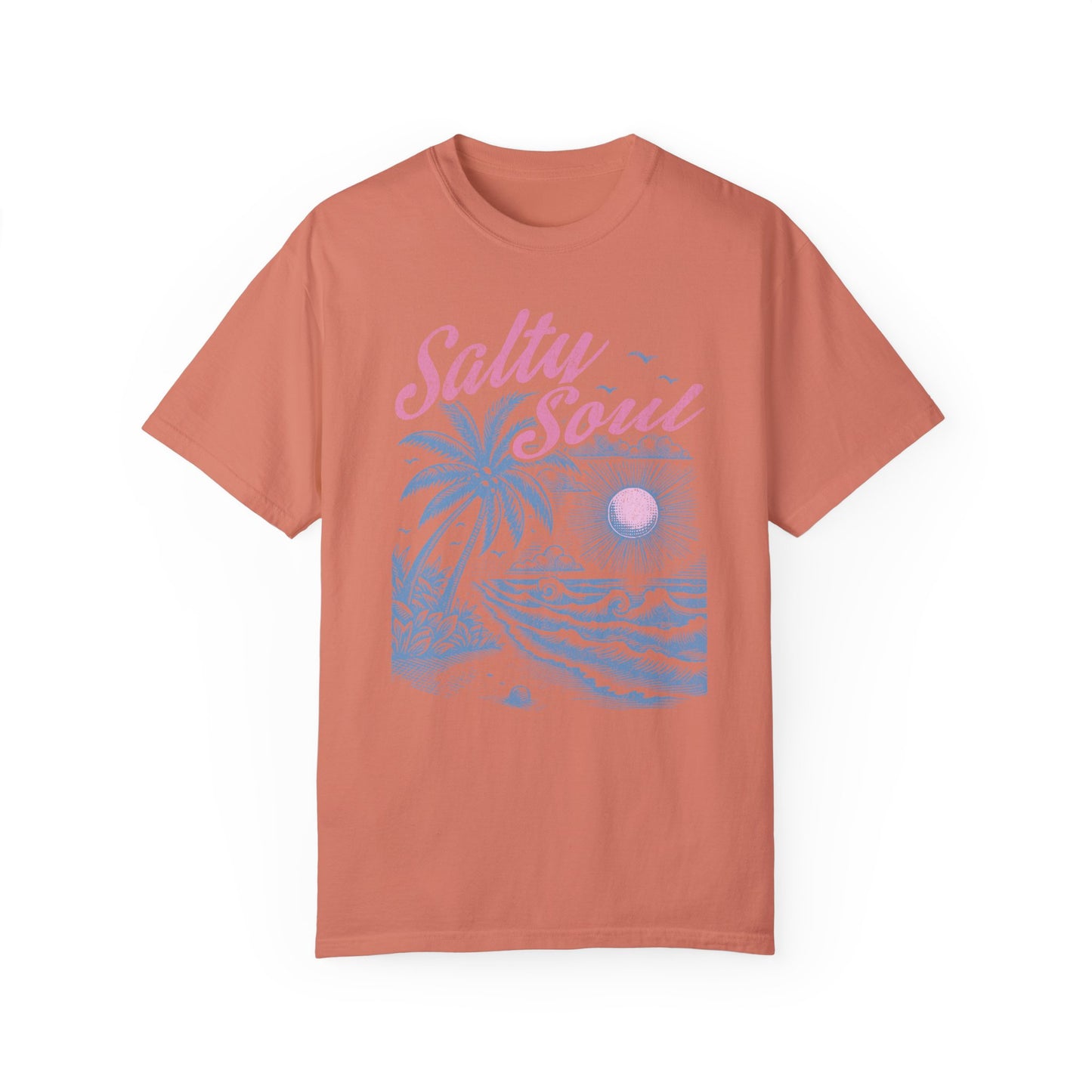 Salty Soul T-Shirt - Beach Summer Vacation Retro Trendy Unisex Tee, Spring Break Graphic Shirt, Coastal Vibes Clothing, Ocean Lover Gift