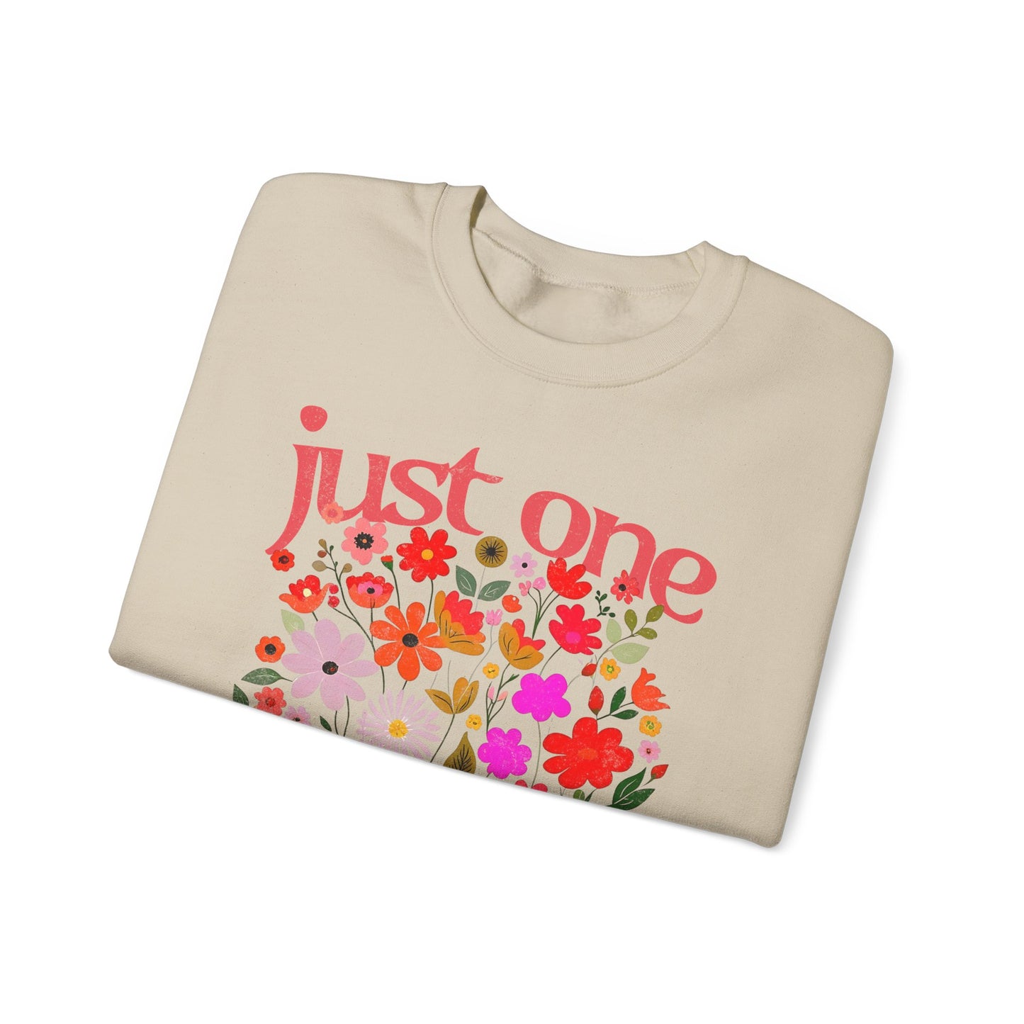 Just One More Chapter Sweatshirt, Book Club Book with Spring Flowers, Retro Trendy, Unisex Sweatshirt, Long Sleeve Pullover, Literary Gift,