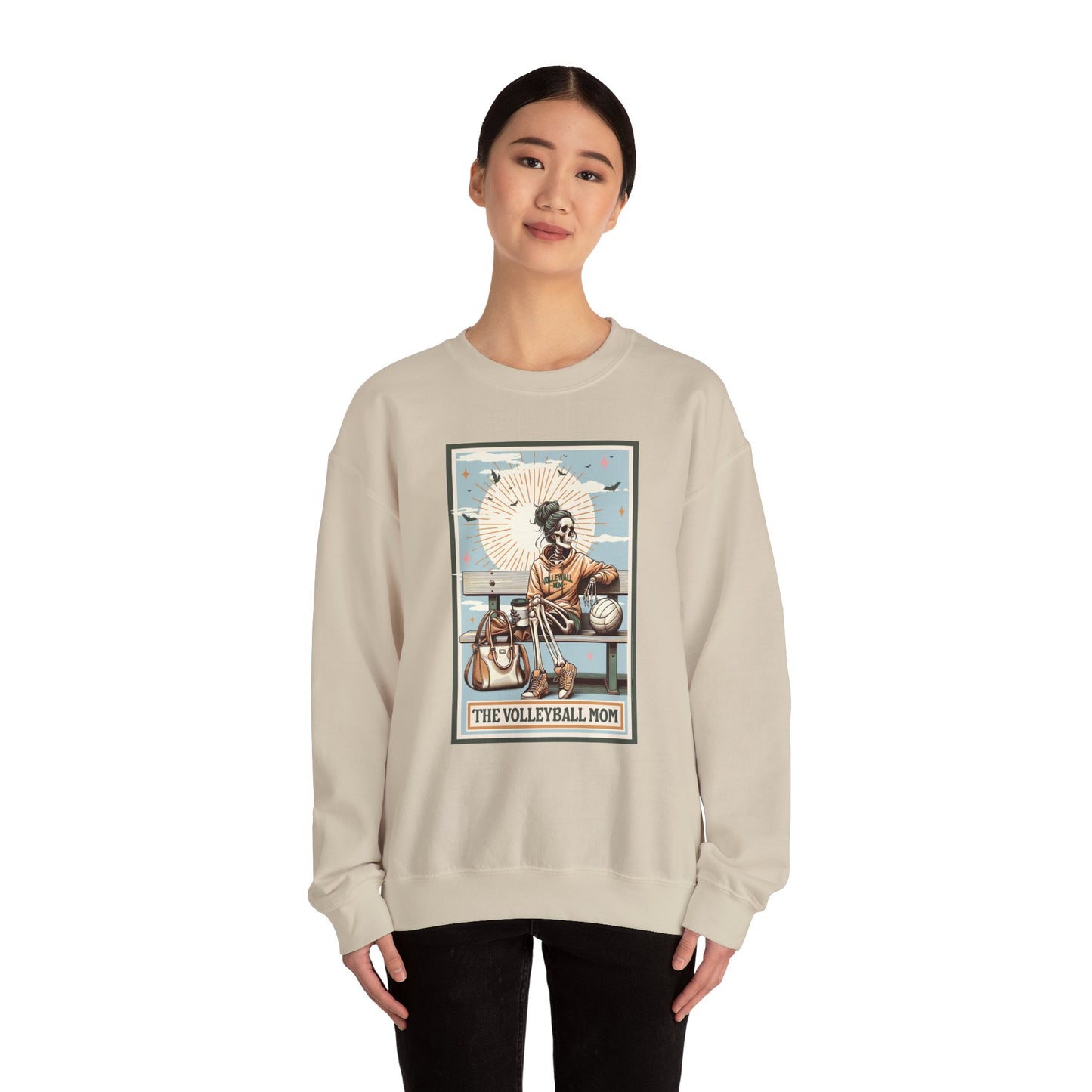 The Volleyball Mom, Unisex Heavy Blend™ Crewneck Sweatshirt