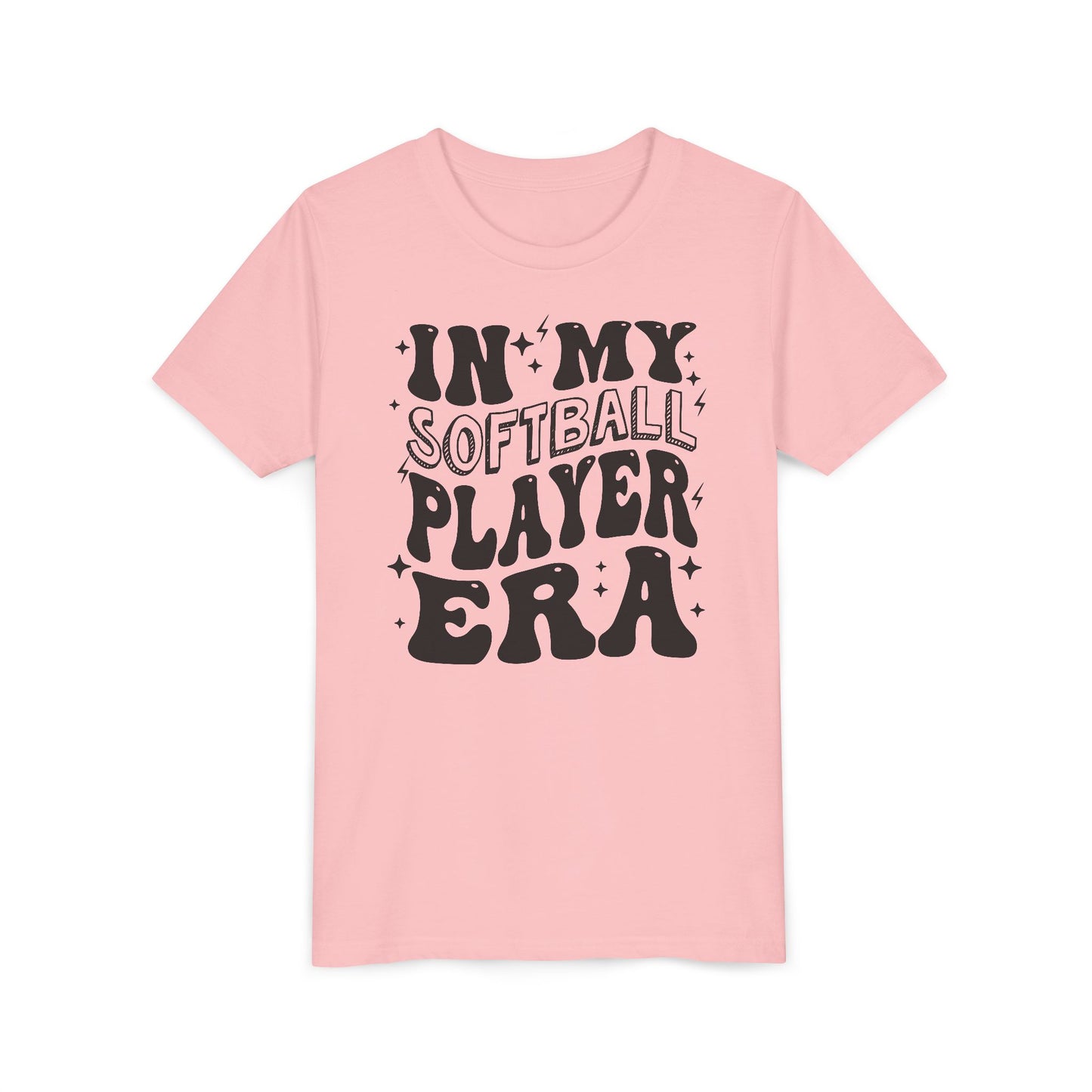 In My Softball Player Era Youth Tee, Softball Player Gift, Softball T-Shirt, Colorful Youth Shirt, Sports Fan Tee