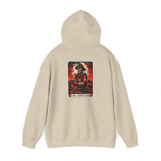 The Firefighter Dad Tarot Card Unisex Heavy Blend™ Hooded Sweatshirt