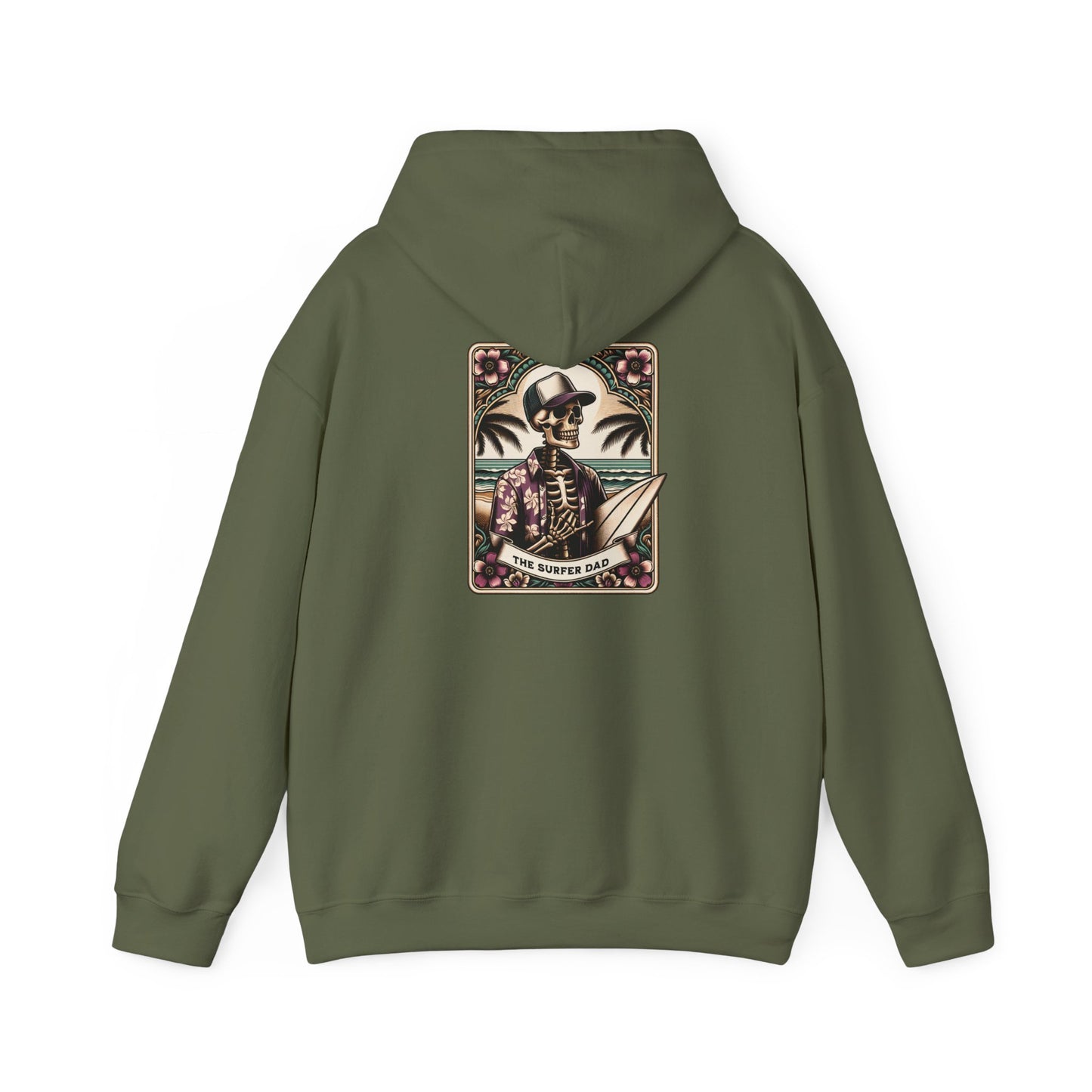 The Surfer Dad Tarot Card Unisex Heavy Blend™ Hooded Sweatshirt