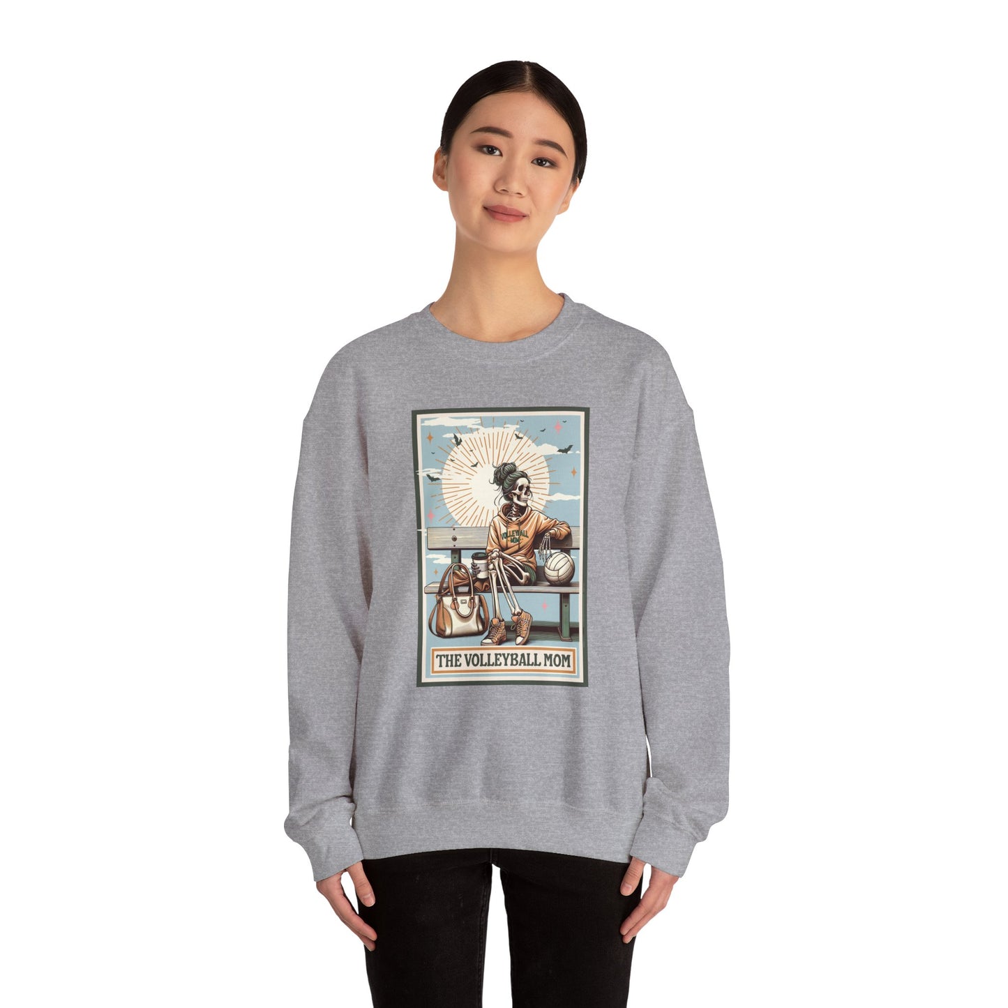 The Volleyball Mom, Unisex Heavy Blend™ Crewneck Sweatshirt