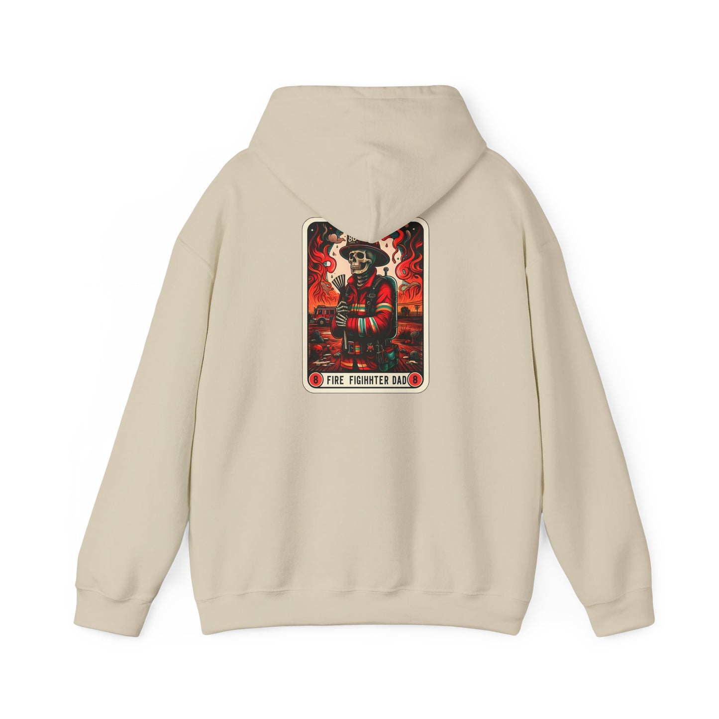 The Firefighter Dad Tarot Card Unisex Heavy Blend™ Hooded Sweatshirt