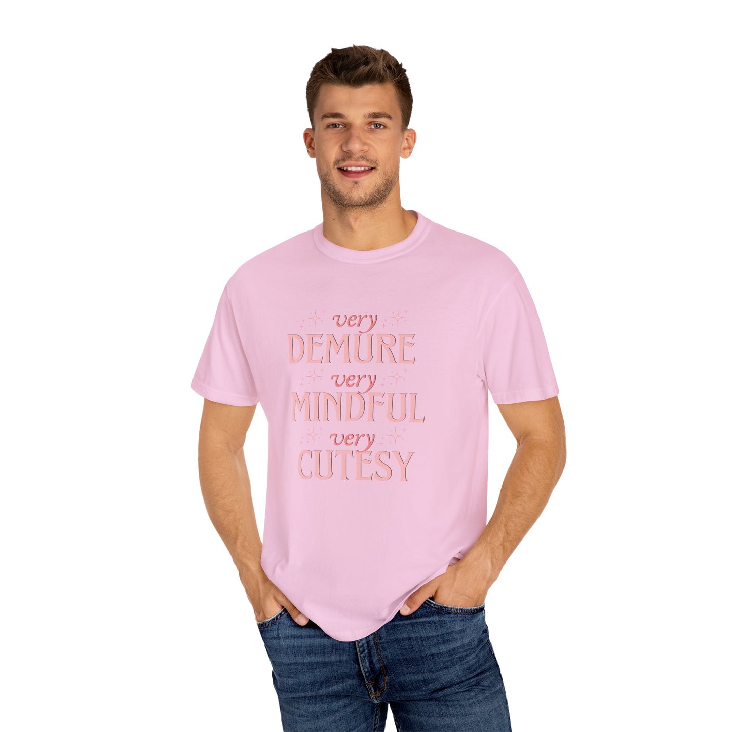 Very Demure, Very Mindful, Very Cutesy, Trendy Womens T-shirt, Trending Graphic Tee, Gift For Her, Cute Womens Creneck Shirt, Funny Shirts,