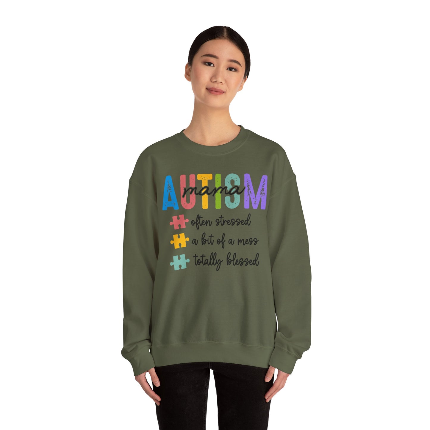 Autism Mama Coquette Sweatshirt, Retro Autism Bow, Autism Advocate, Special Education, Neurodiversity, Unisex Crewneck, Autism Awareness