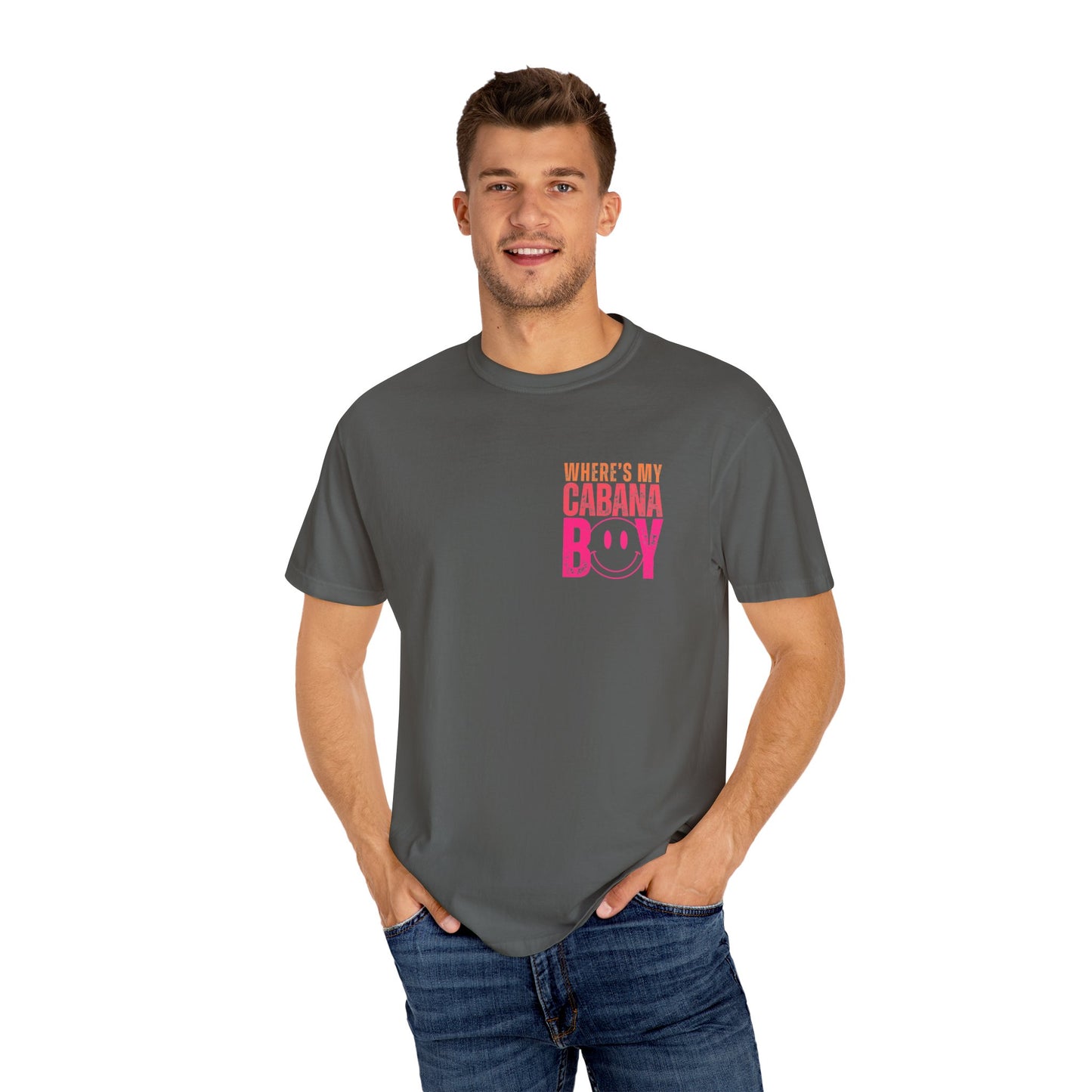 Wheres My Cabana Boy Unisex T-shirt, Funny Vacation Tee, Humorous Spring Break Shirt, Girls Trip Top, Beach Tee, Summer Vibes, Front & Back