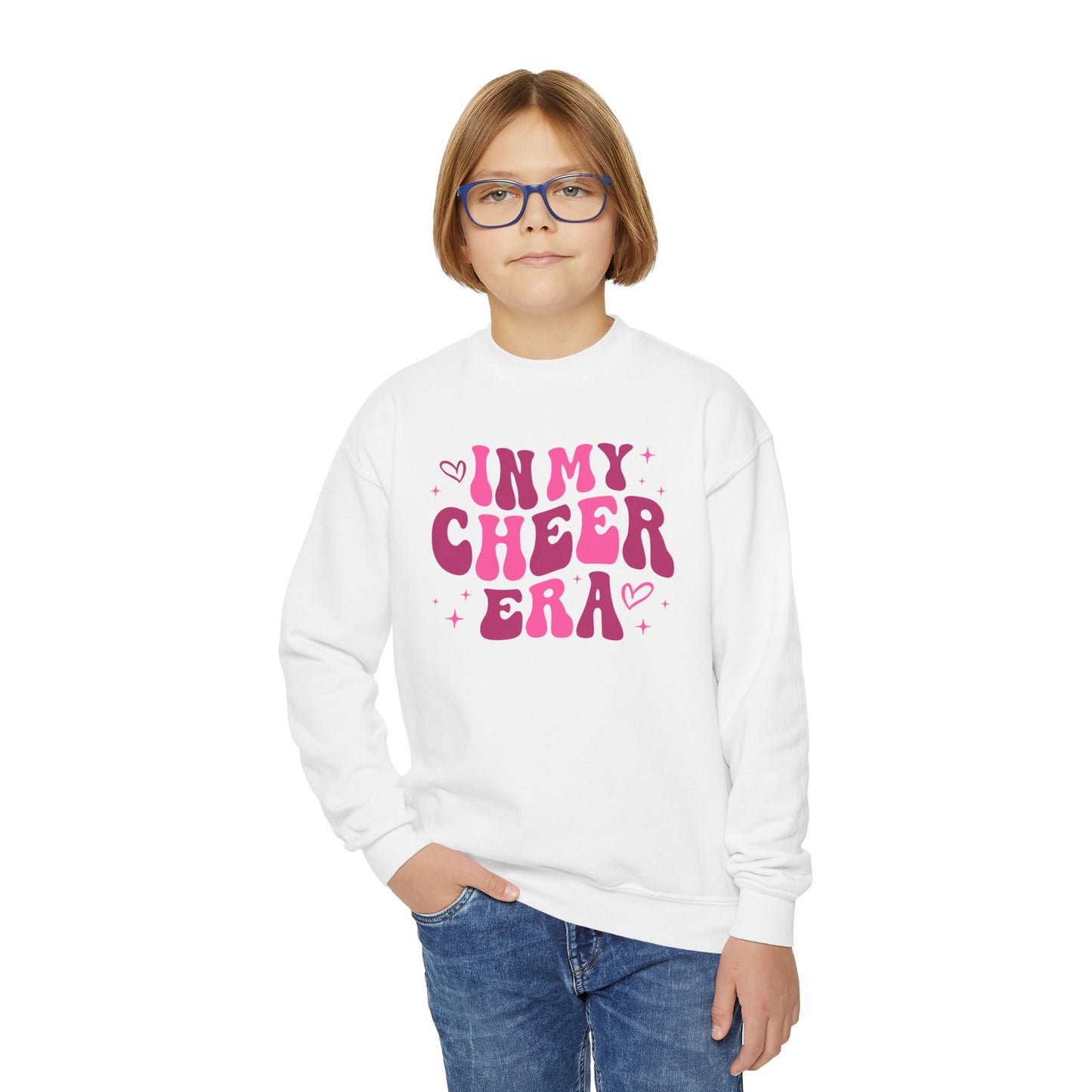 In My Cheer Era, Cheer Sweatshirt, Swifty, Gift For Her, Gift for Cheerleader, Youth Crewneck Sweatshirt