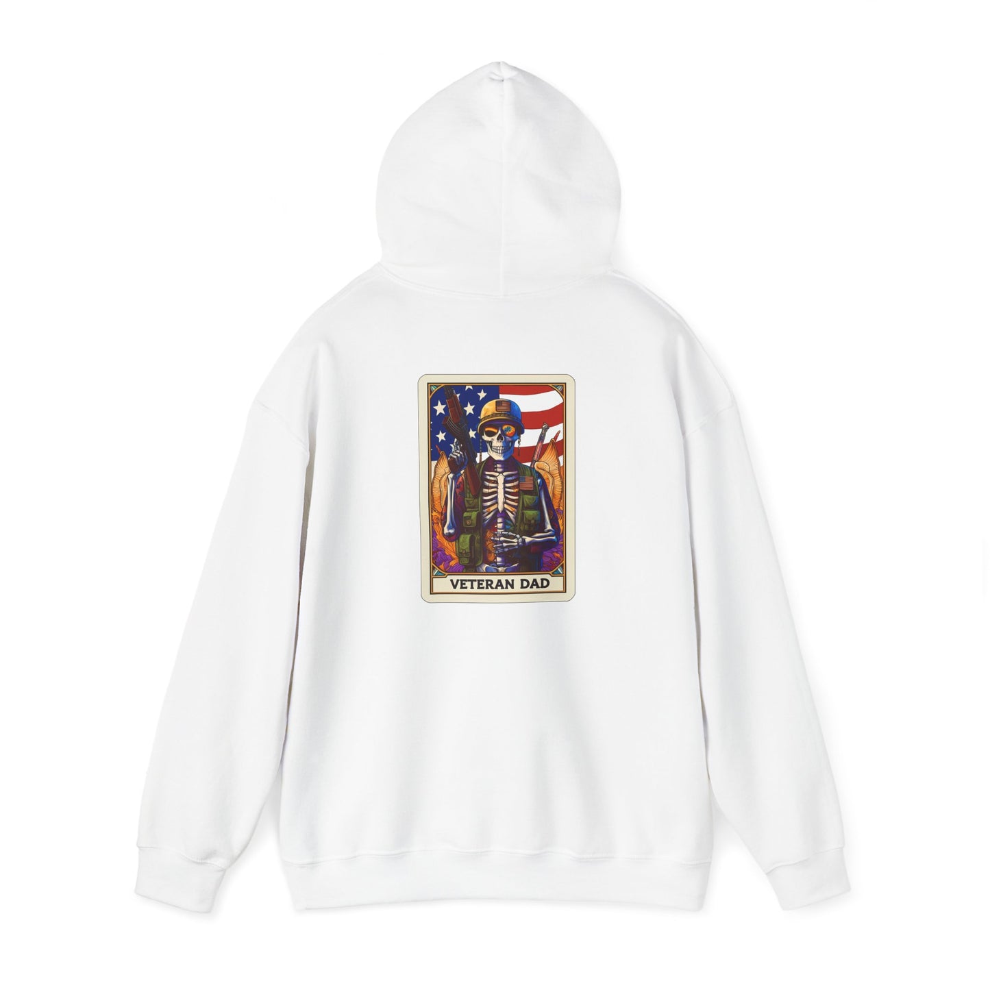 The Vetran Dad Tarot Card Unisex Heavy Blend™ Hooded Sweatshirt