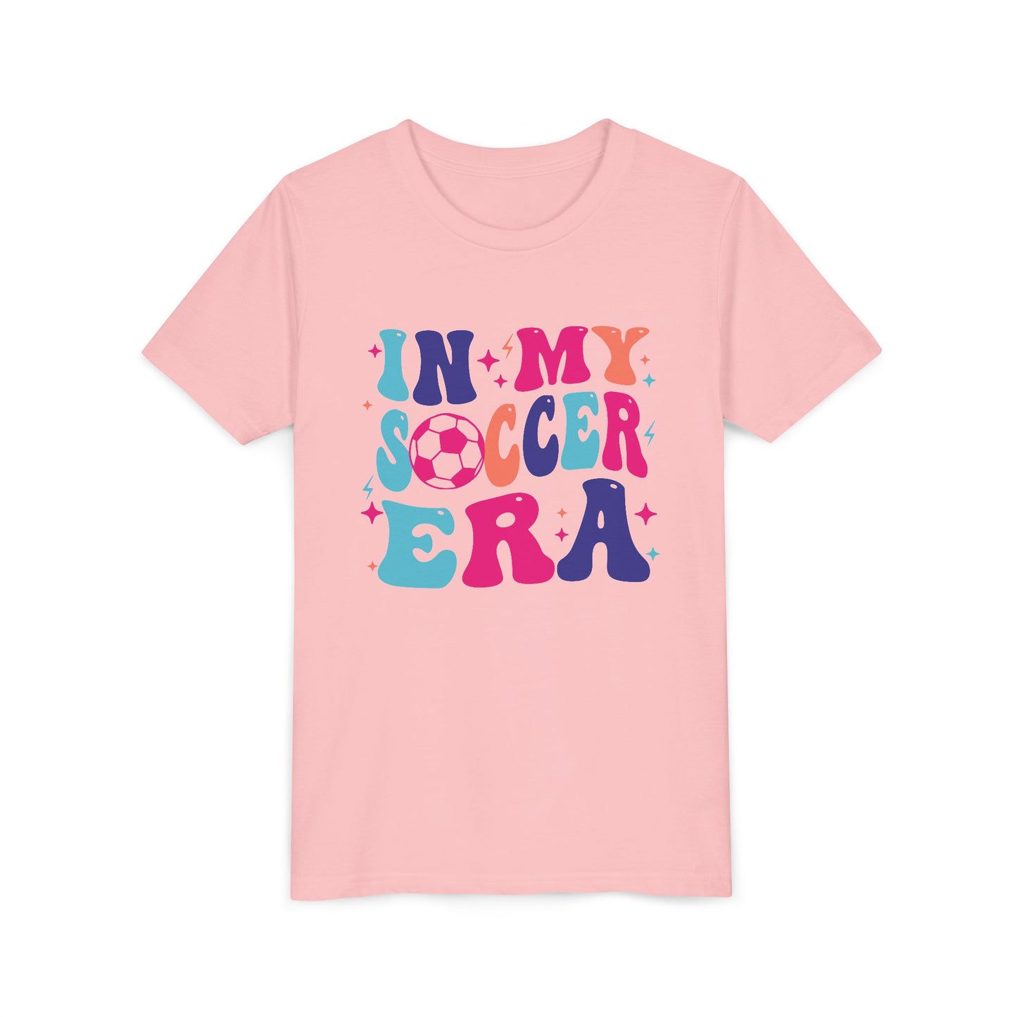 In My Soccer Era Youth Tee, Soccer Player Gift, Soccer Ball T-Shirt, Colorful Youth Shirt, Sports Fan Tee