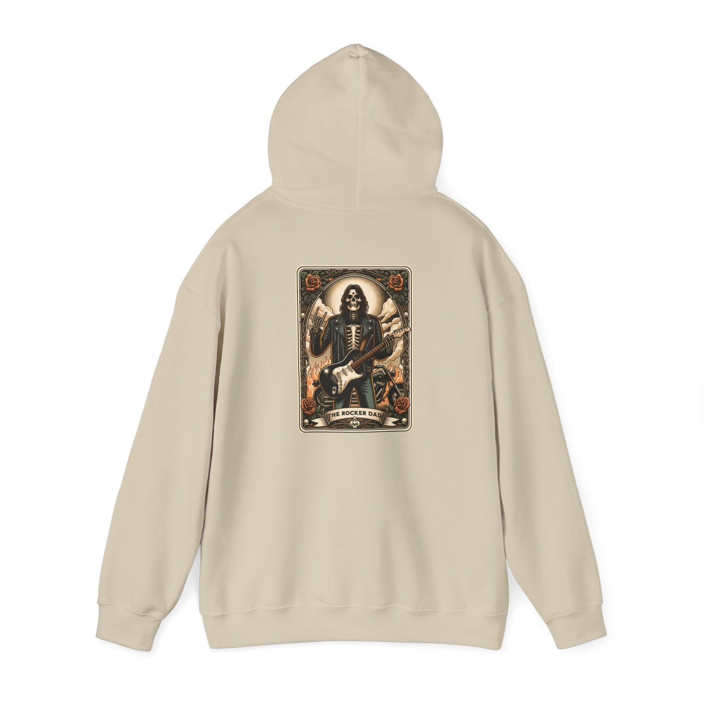 The Rocker Dad Tarot Card Unisex Heavy Blend™ Hooded Sweatshirt