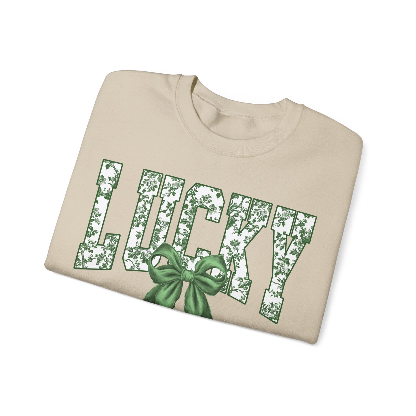 Retro Toile Lucky St Patrick's Day Sweatshirt, St Patricks day Coquette Pullover, Shamrock Crewneck, St Patrick's Day Apparel, Vintage St