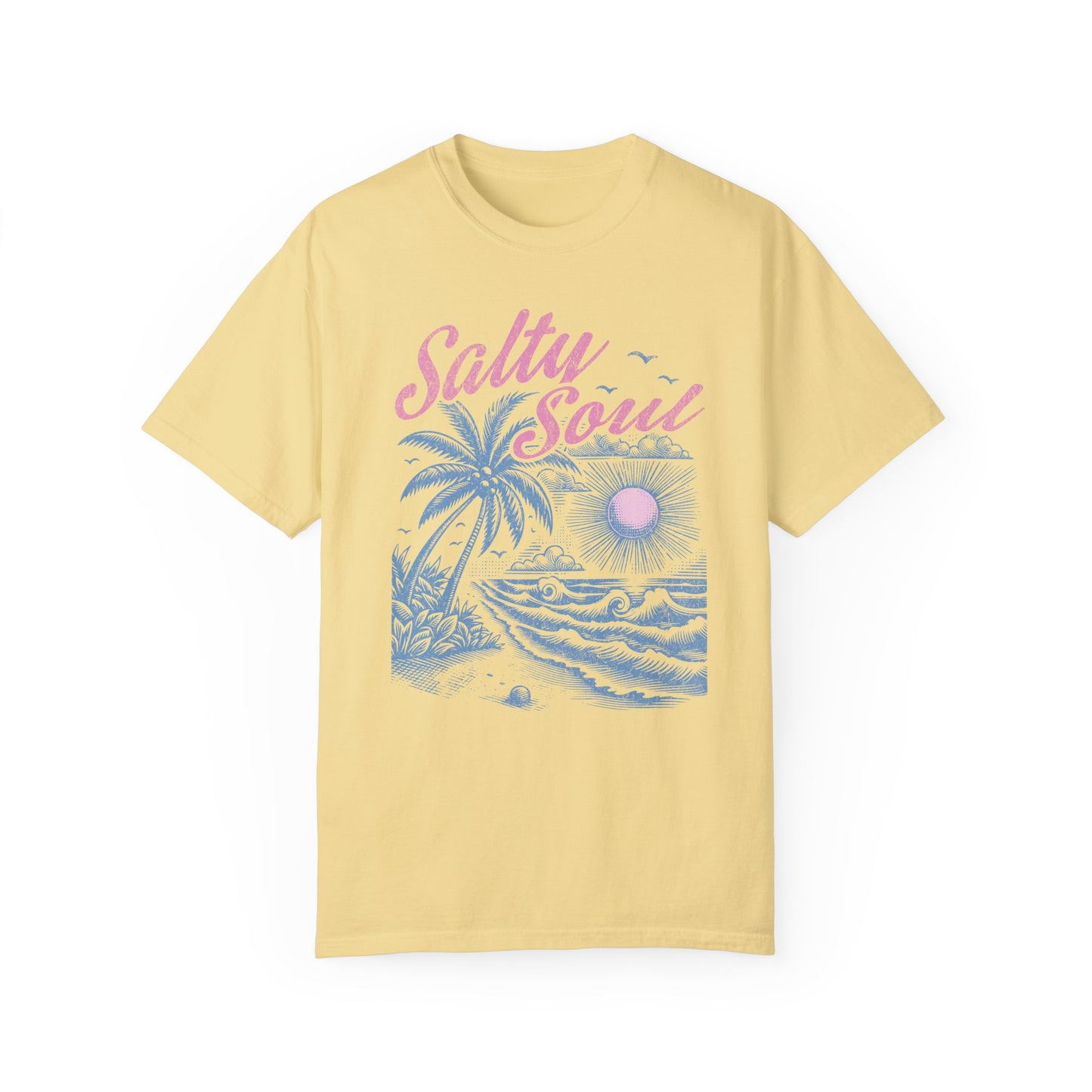 Salty Soul T-Shirt - Beach Summer Vacation Retro Trendy Unisex Tee, Spring Break Graphic Shirt, Coastal Vibes Clothing, Ocean Lover Gift