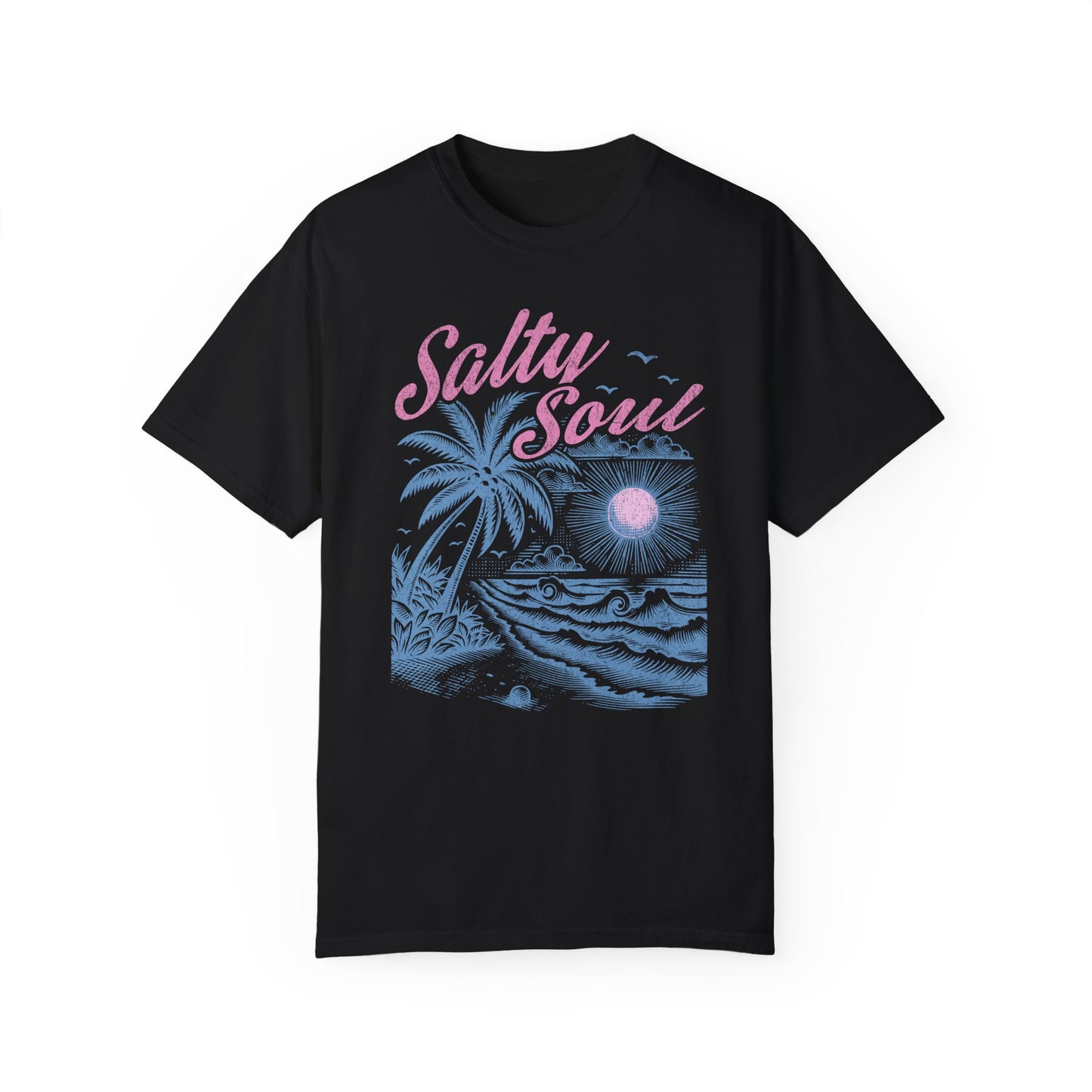 Salty Soul T-Shirt - Beach Summer Vacation Retro Trendy Unisex Tee, Spring Break Graphic Shirt, Coastal Vibes Clothing, Ocean Lover Gift