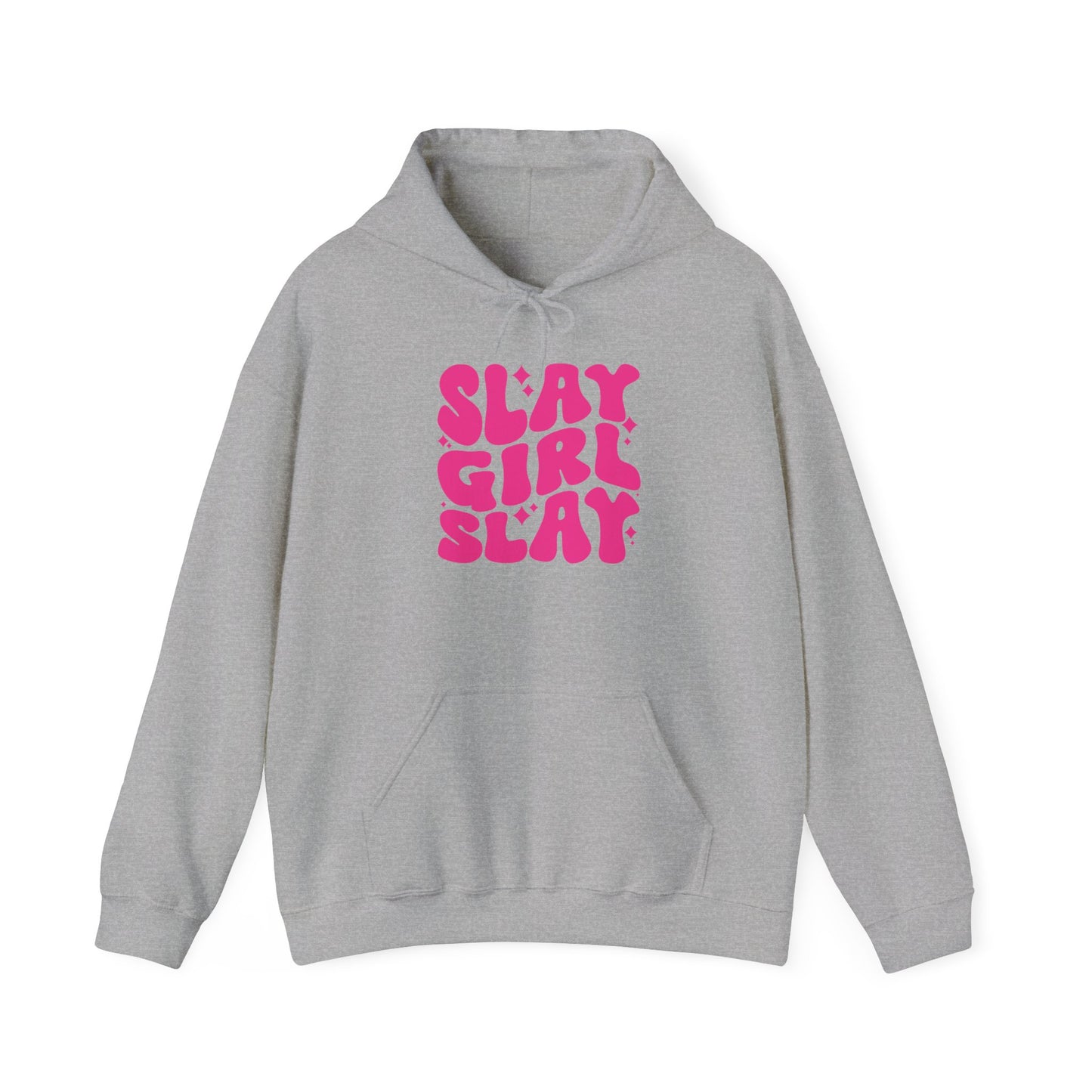 Slay Girl Slay Hoodie, Girl Empowerment Gift, Women's Activewear, Sports Hooded Sweatshirt, Feminist Apparel