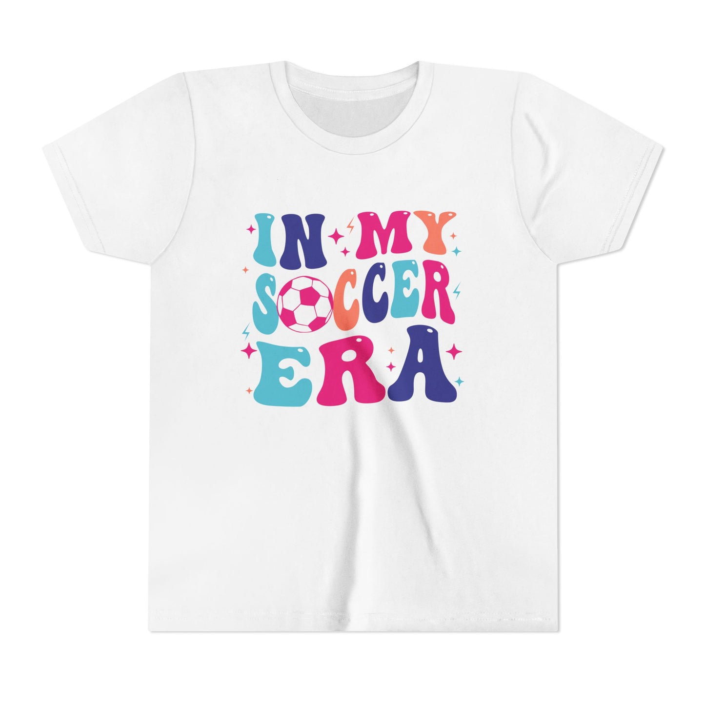 In My Soccer Era Youth Tee, Soccer Player Gift, Soccer Ball T-Shirt, Colorful Youth Shirt, Sports Fan Tee