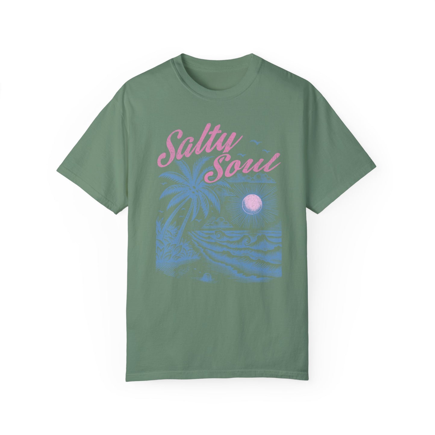 Salty Soul T-Shirt - Beach Summer Vacation Retro Trendy Unisex Tee, Spring Break Graphic Shirt, Coastal Vibes Clothing, Ocean Lover Gift