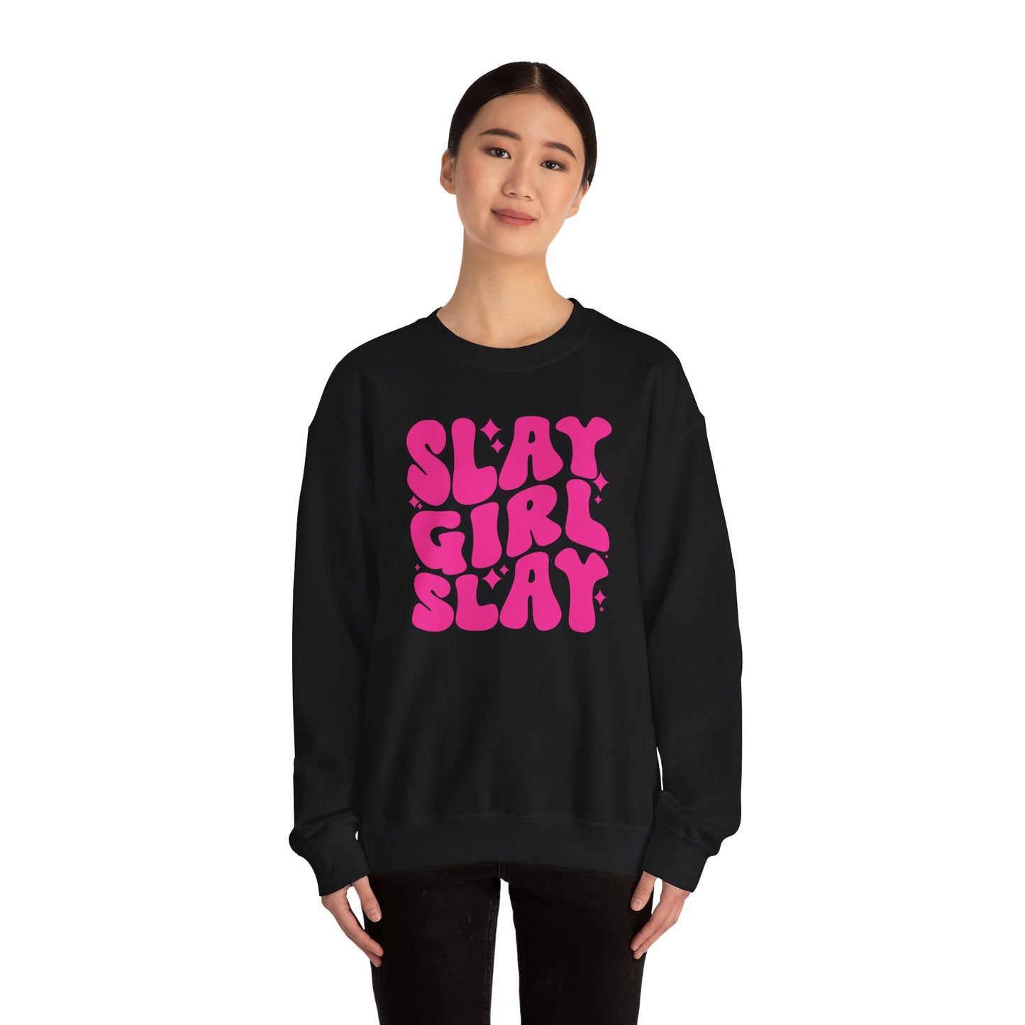 Slay Girl Slay Sweatshirt, Motivational Crewneck, Girl Empowerment Sporty Girl Boss Gift, Unisex Jumper, Fashion Statement