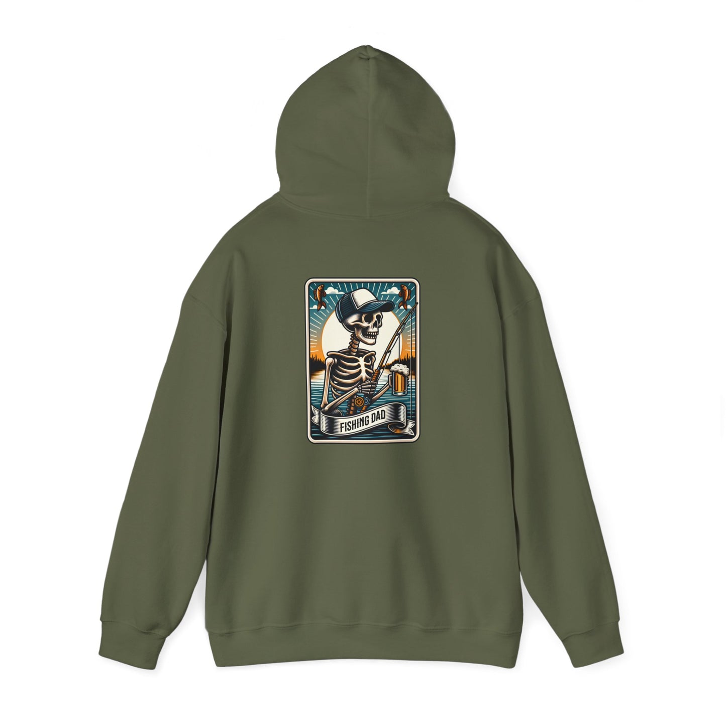 The Fishing Dad Tarot Card Unisex Heavy Blend™ Hooded Sweatshirt