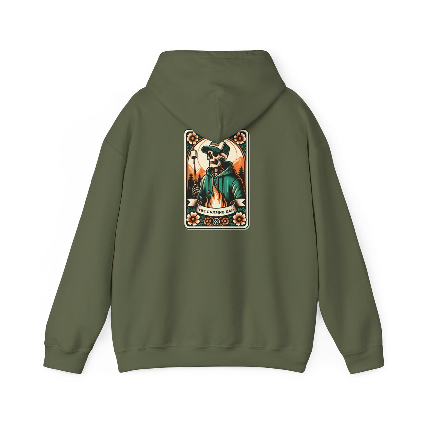 The Camping Dad Tarot Card Unisex Heavy Blend™ Hooded Sweatshirt