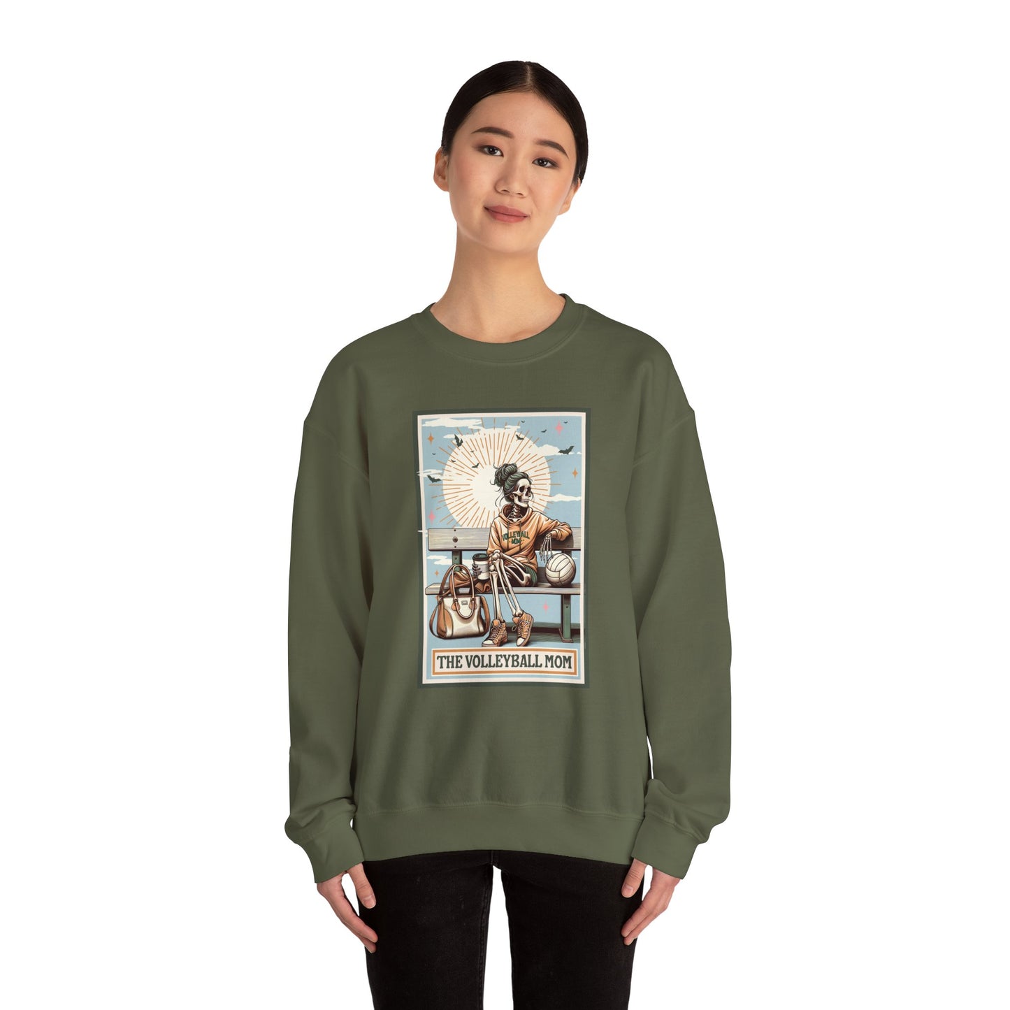 The Volleyball Mom, Unisex Heavy Blend™ Crewneck Sweatshirt