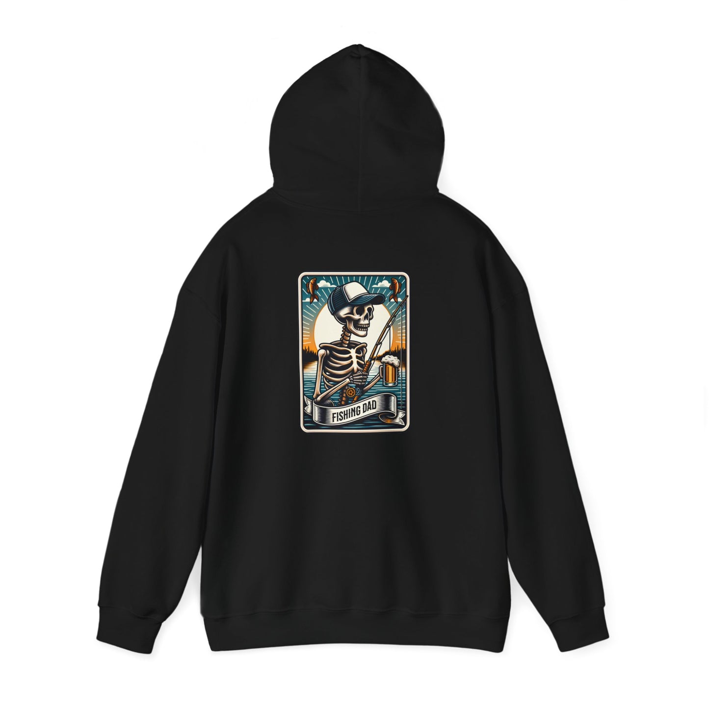 The Fishing Dad Tarot Card Unisex Heavy Blend™ Hooded Sweatshirt