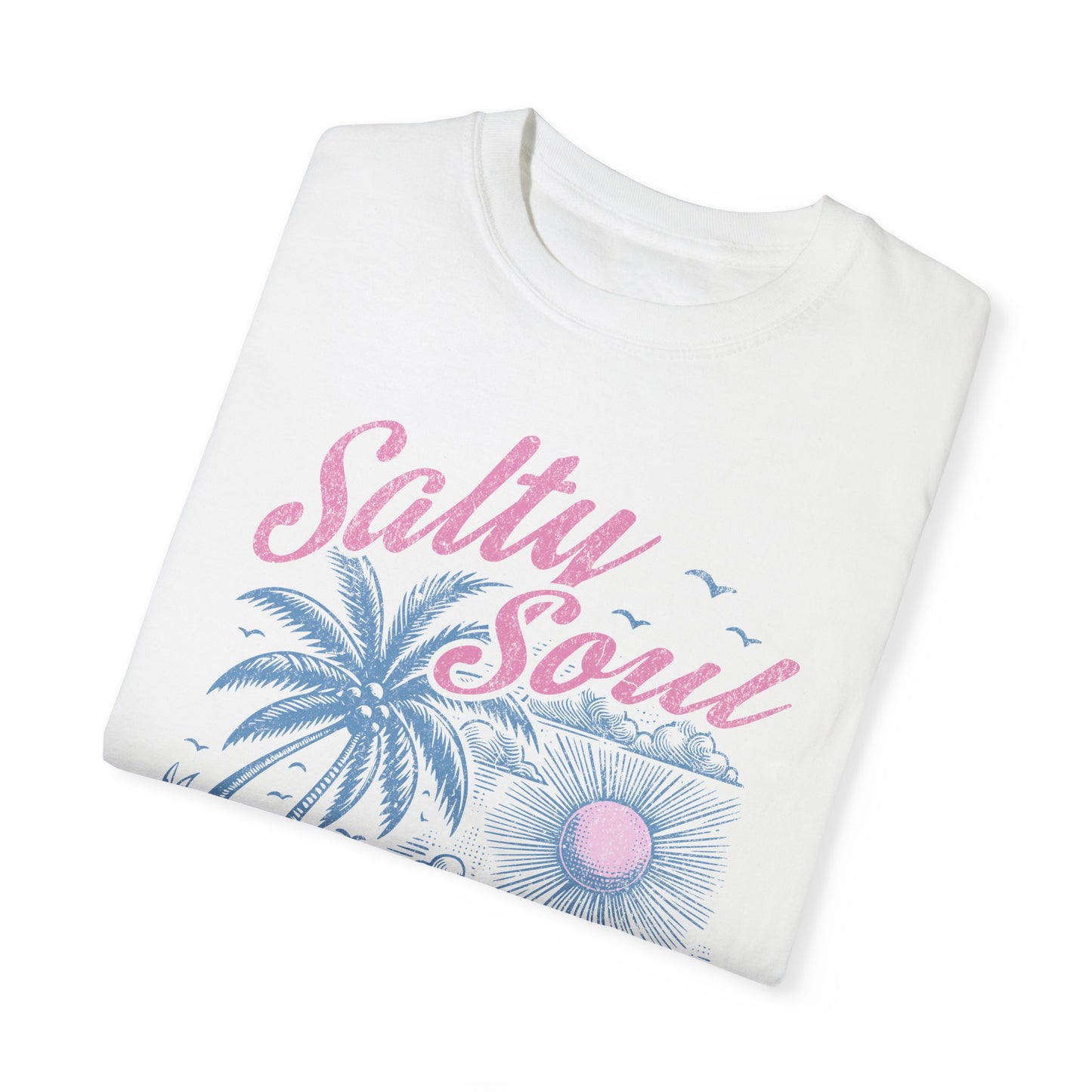 Salty Soul T-Shirt - Beach Summer Vacation Retro Trendy Unisex Tee, Spring Break Graphic Shirt, Coastal Vibes Clothing, Ocean Lover Gift