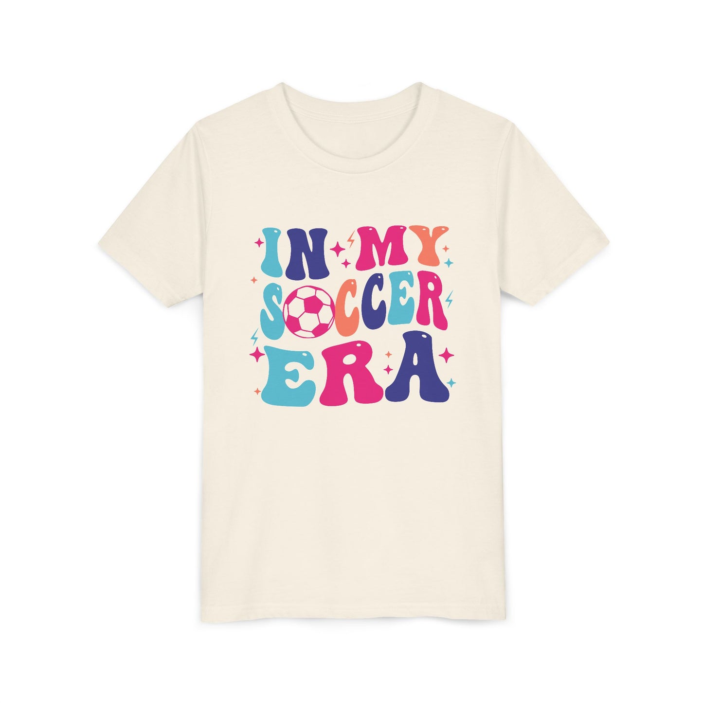 In My Soccer Era Youth Tee, Soccer Player Gift, Soccer Ball T-Shirt, Colorful Youth Shirt, Sports Fan Tee