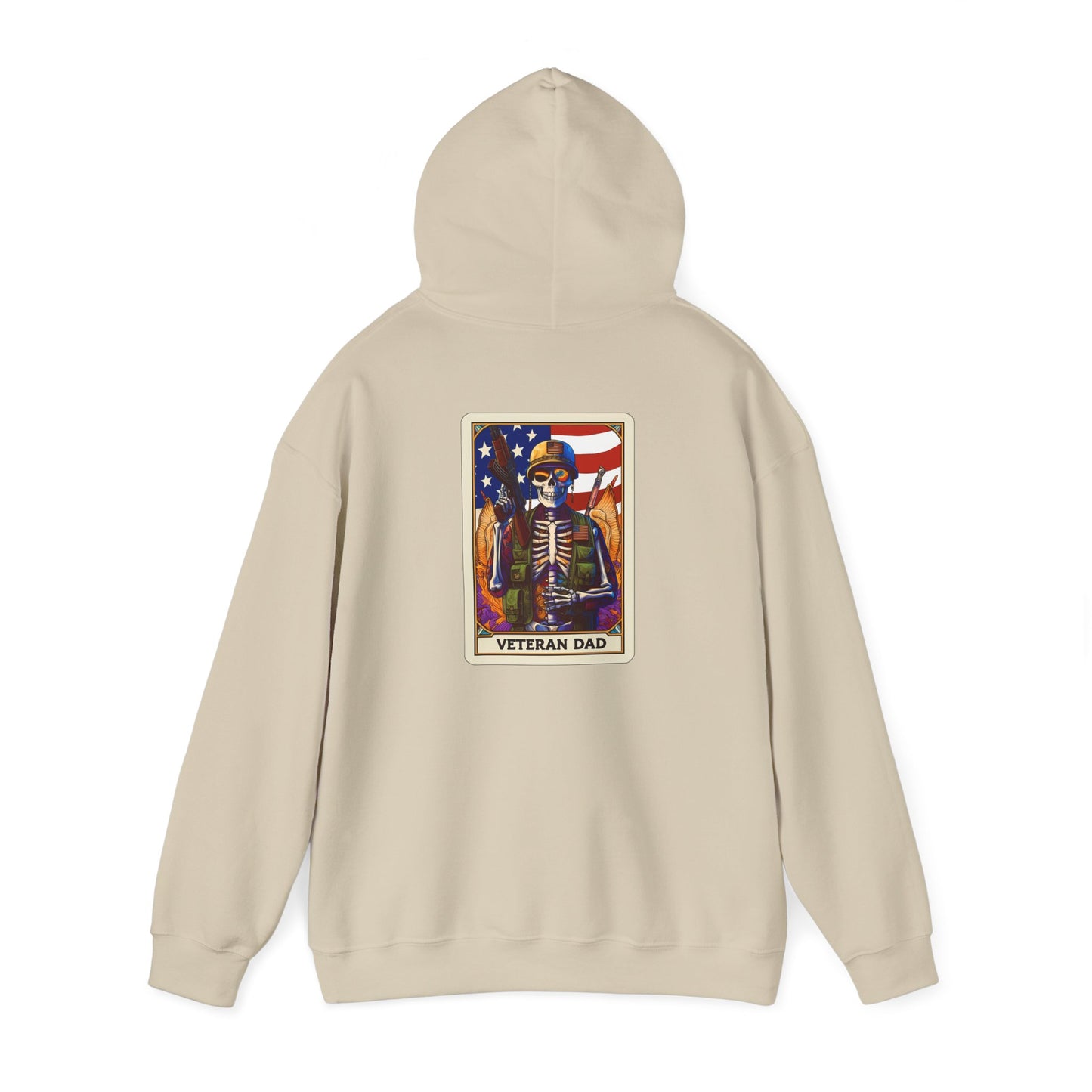 The Vetran Dad Tarot Card Unisex Heavy Blend™ Hooded Sweatshirt