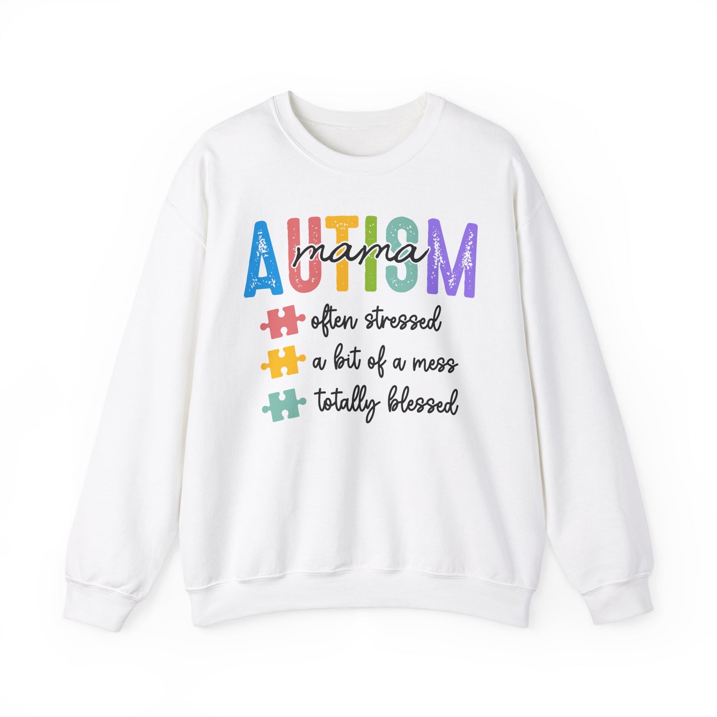 Autism Mama Coquette Sweatshirt, Retro Autism Bow, Autism Advocate, Special Education, Neurodiversity, Unisex Crewneck, Autism Awareness