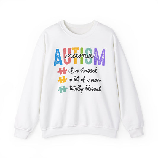 Autism Mama Coquette Sweatshirt, Retro Autism Bow, Autism Advocate, Special Education, Neurodiversity, Unisex Crewneck, Autism Awareness