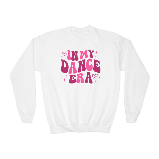 In My Dance Era Pink Youth Crewneck Sweatshirt, Girl Gift, Dancer Christmas Gift, Swifty, Dance Lover Top, Girls Dancewear Shirt, Dance