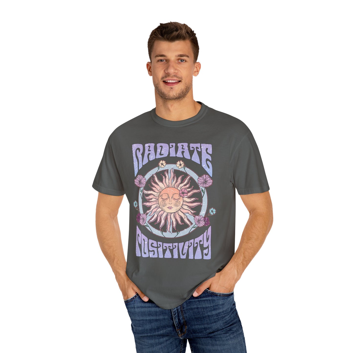 Radiate Positivity T-shirt, Spiritual Wellness, Uplifting, motivational, Retro, Unisex Tee, Positive Vibes Shirt, Inspirational Graphic Top,