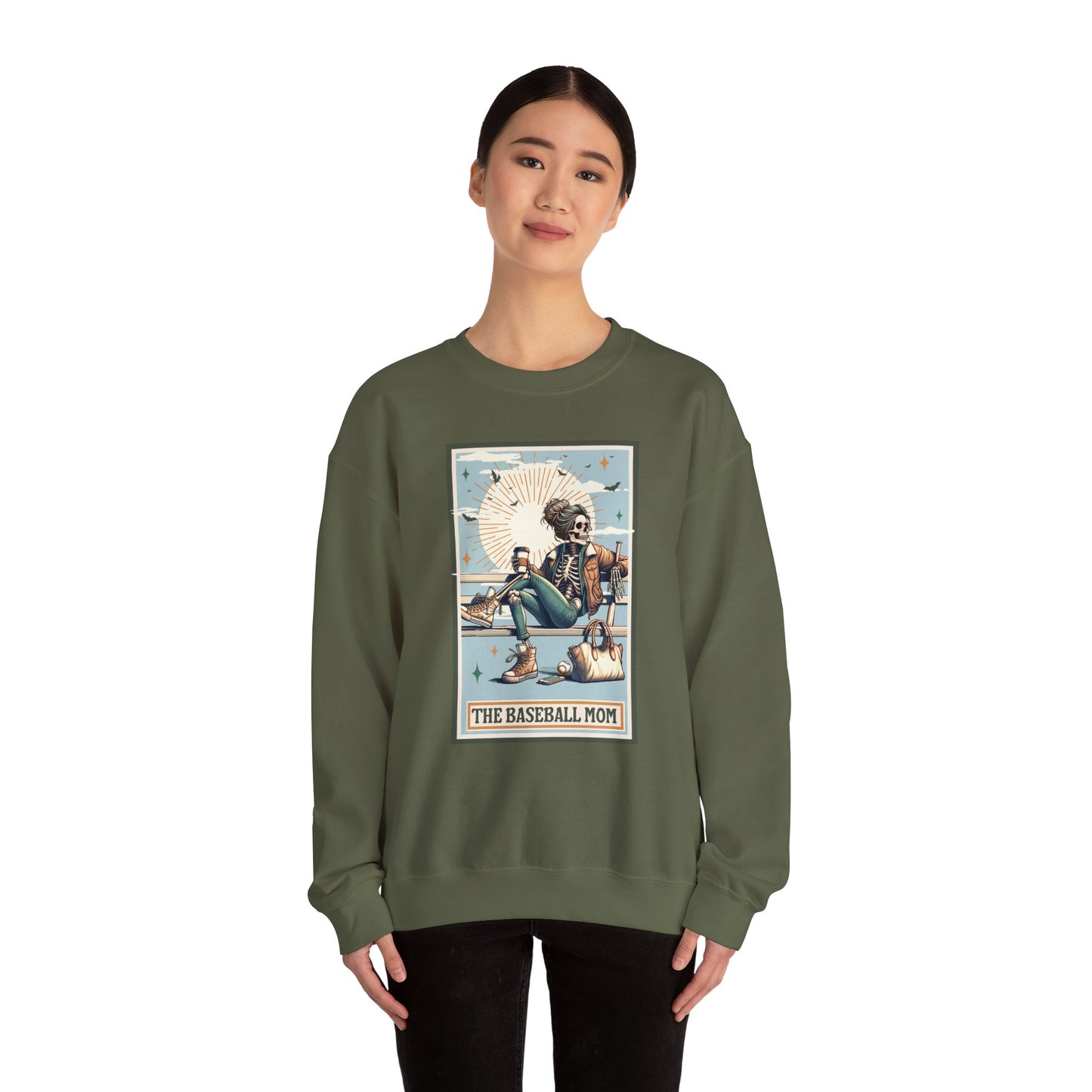 The Baseball Mom, Unisex Heavy Blend™ Crewneck Sweatshirt