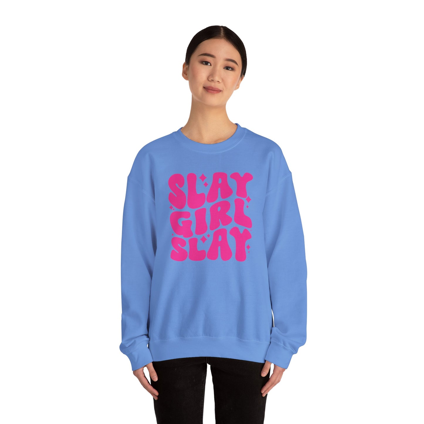 Slay Girl Slay Sweatshirt, Motivational Crewneck, Girl Empowerment Sporty Girl Boss Gift, Unisex Jumper, Fashion Statement