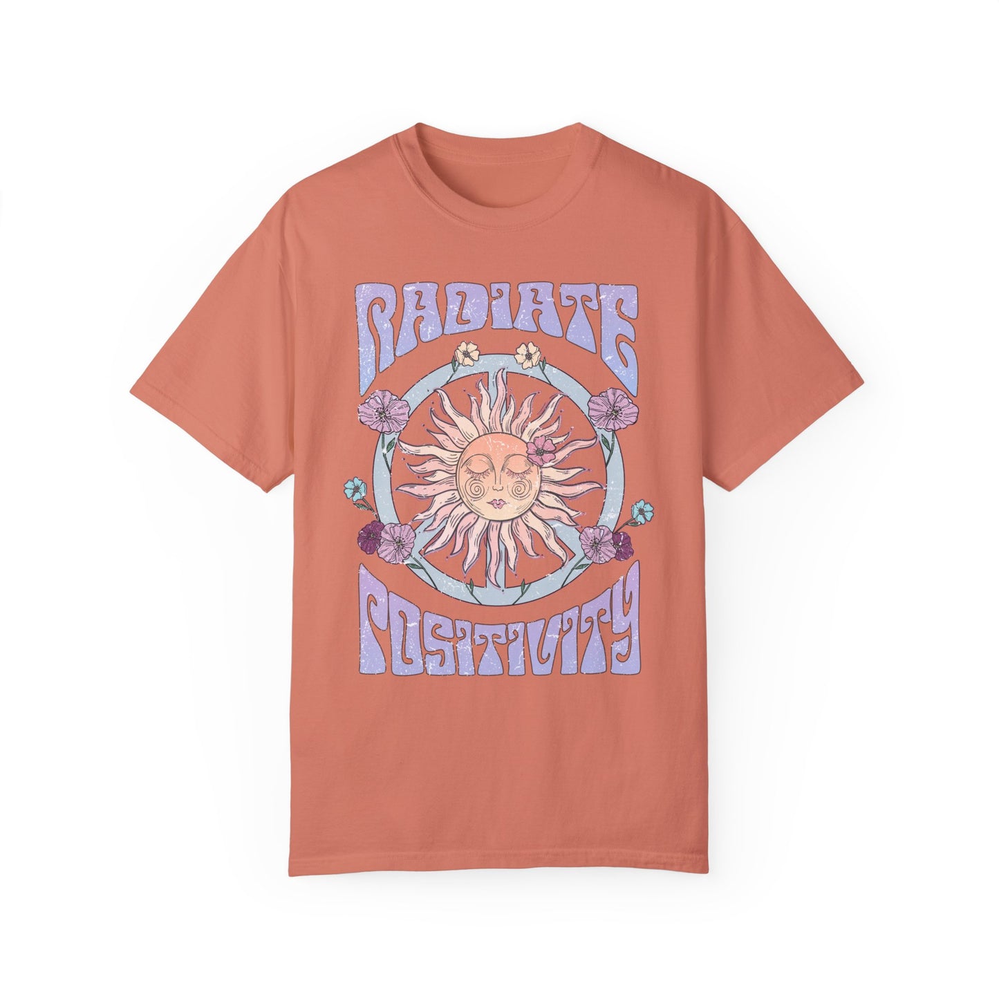 Radiate Positivity T-shirt, Spiritual Wellness, Uplifting, motivational, Retro, Unisex Tee, Positive Vibes Shirt, Inspirational Graphic Top,