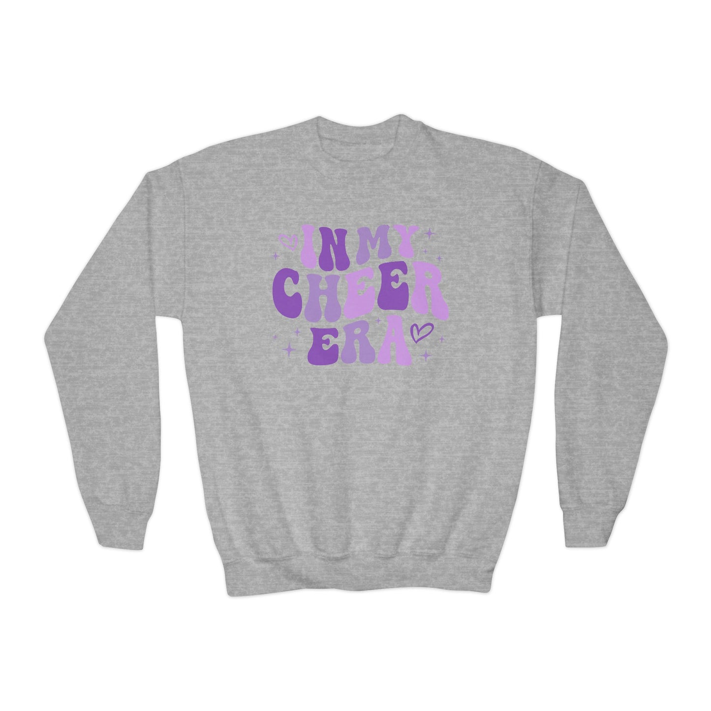 In My Cheer Era, Gift for Cheerleader, Gift for her, Purple, Switfy, Youth Crewneck Sweatshirt