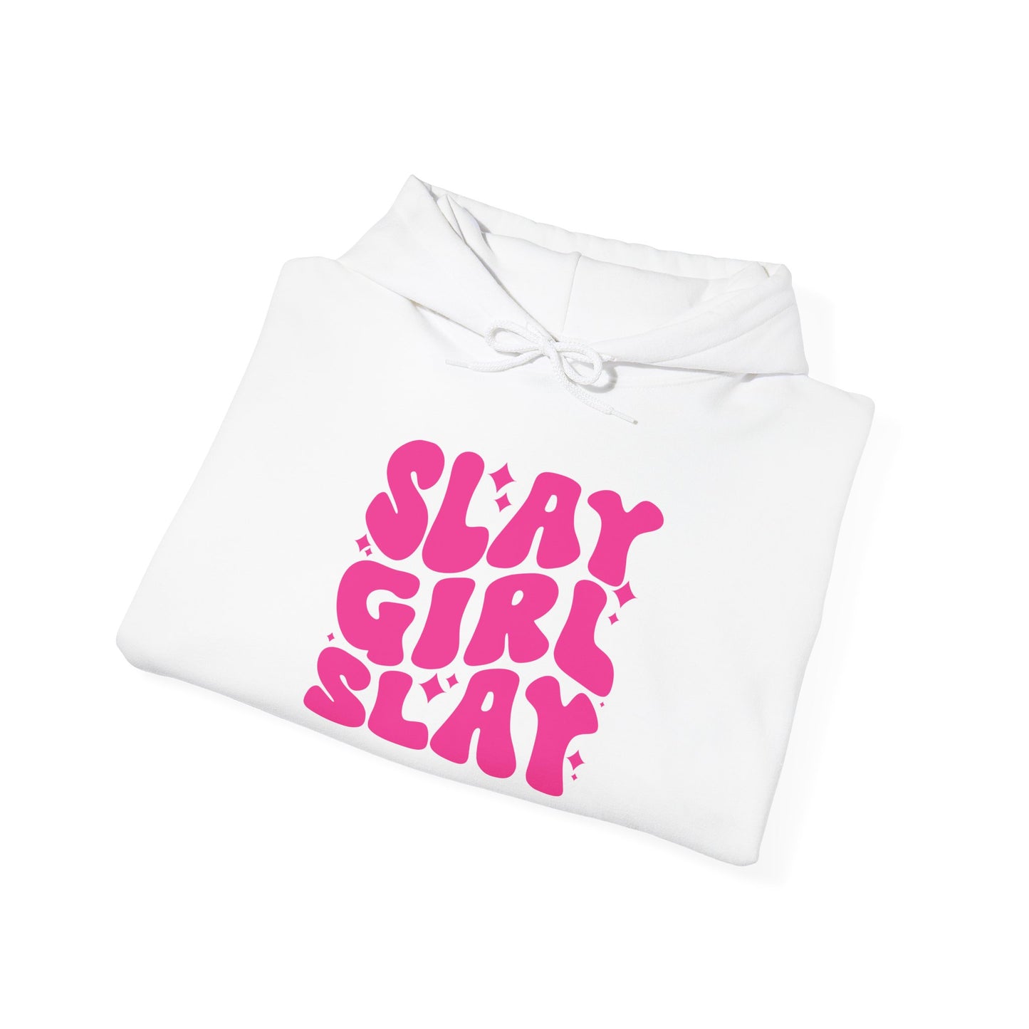 Slay Girl Slay Hoodie, Girl Empowerment Gift, Women's Activewear, Sports Hooded Sweatshirt, Feminist Apparel