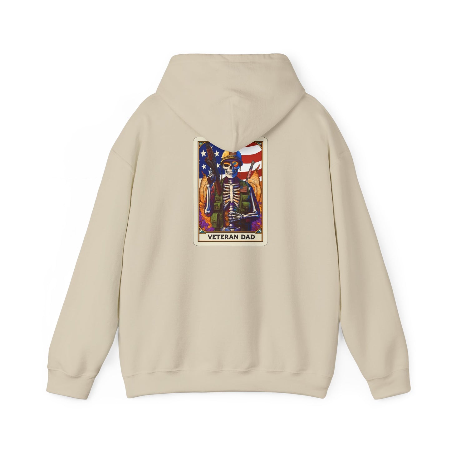 The Vetran Dad Tarot Card Unisex Heavy Blend™ Hooded Sweatshirt