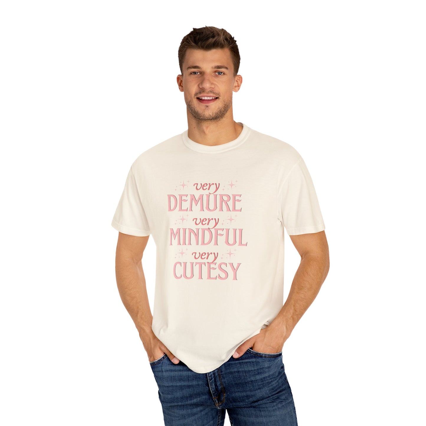 Very Demure, Very Mindful, Very Cutesy, Trendy Womens T-shirt, Trending Graphic Tee, Gift For Her, Cute Womens Creneck Shirt, Funny Shirts,